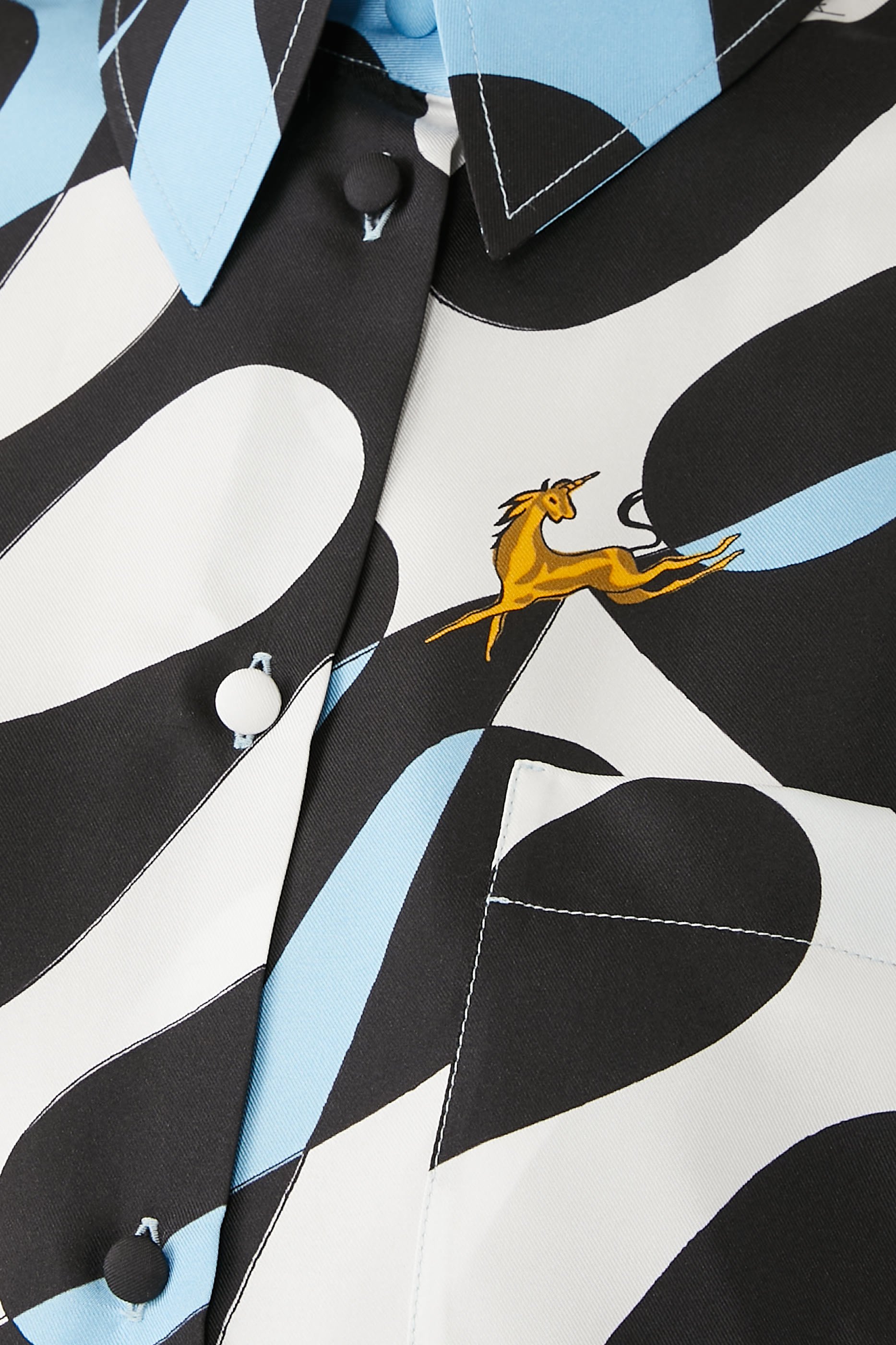 قميص بطبعة ليوكورنو حرير