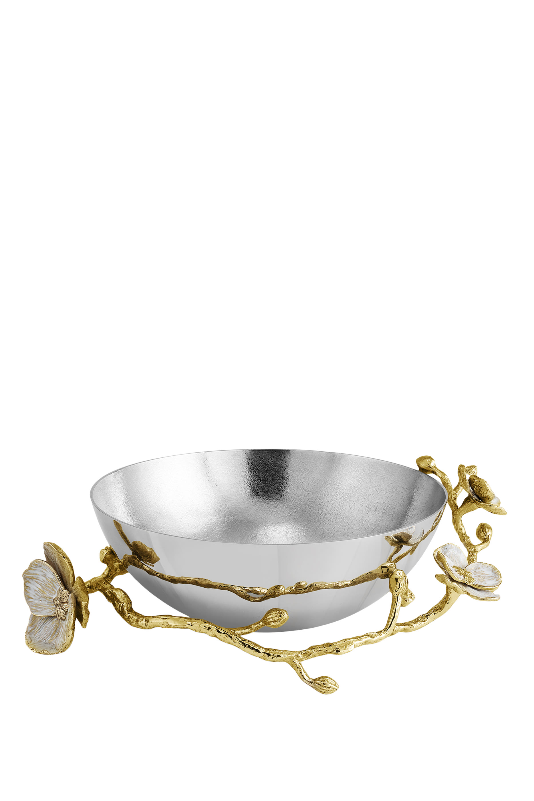 وعاء منخفض بأزهار أوركيد