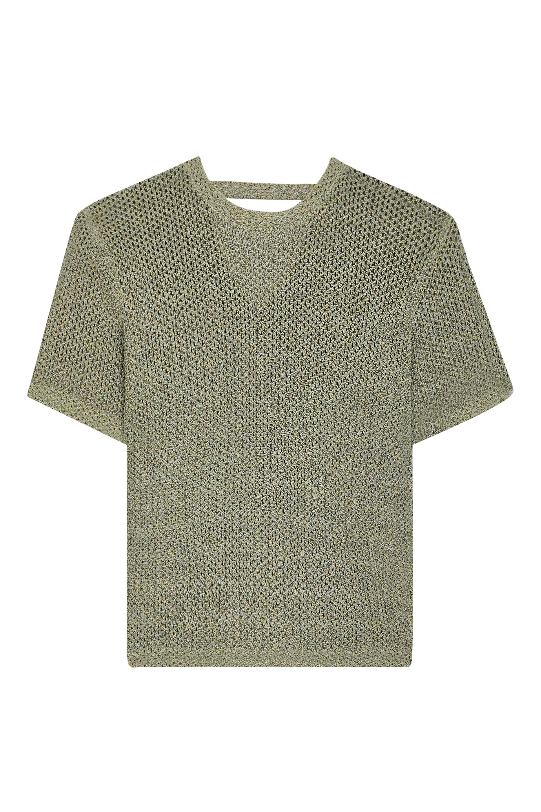 بلوزة إيبيزا بظهر V منسوجة