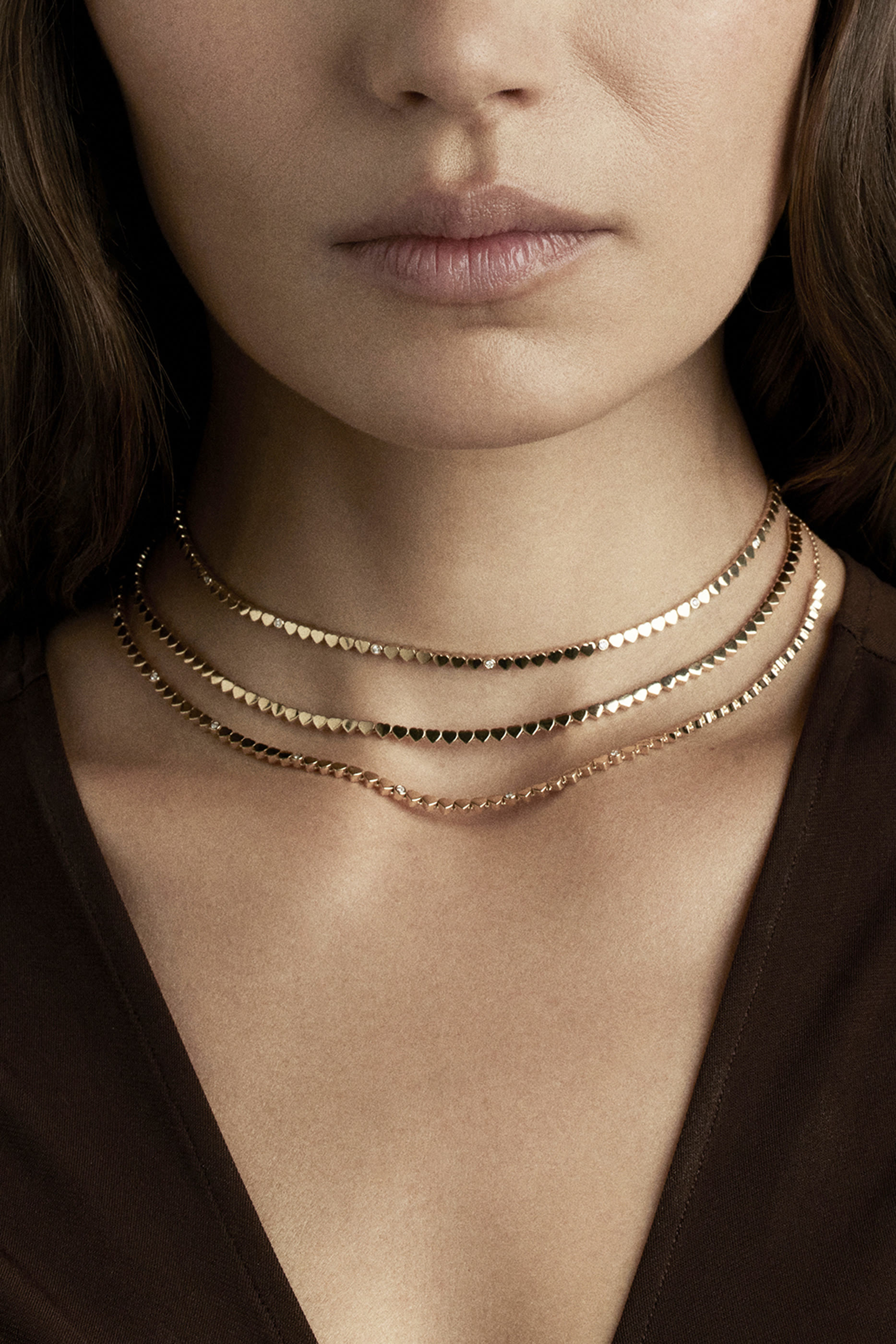 قلادة لوف ان طوكيو ليت مرصعة بالماس ذهب أصفر عيار 18