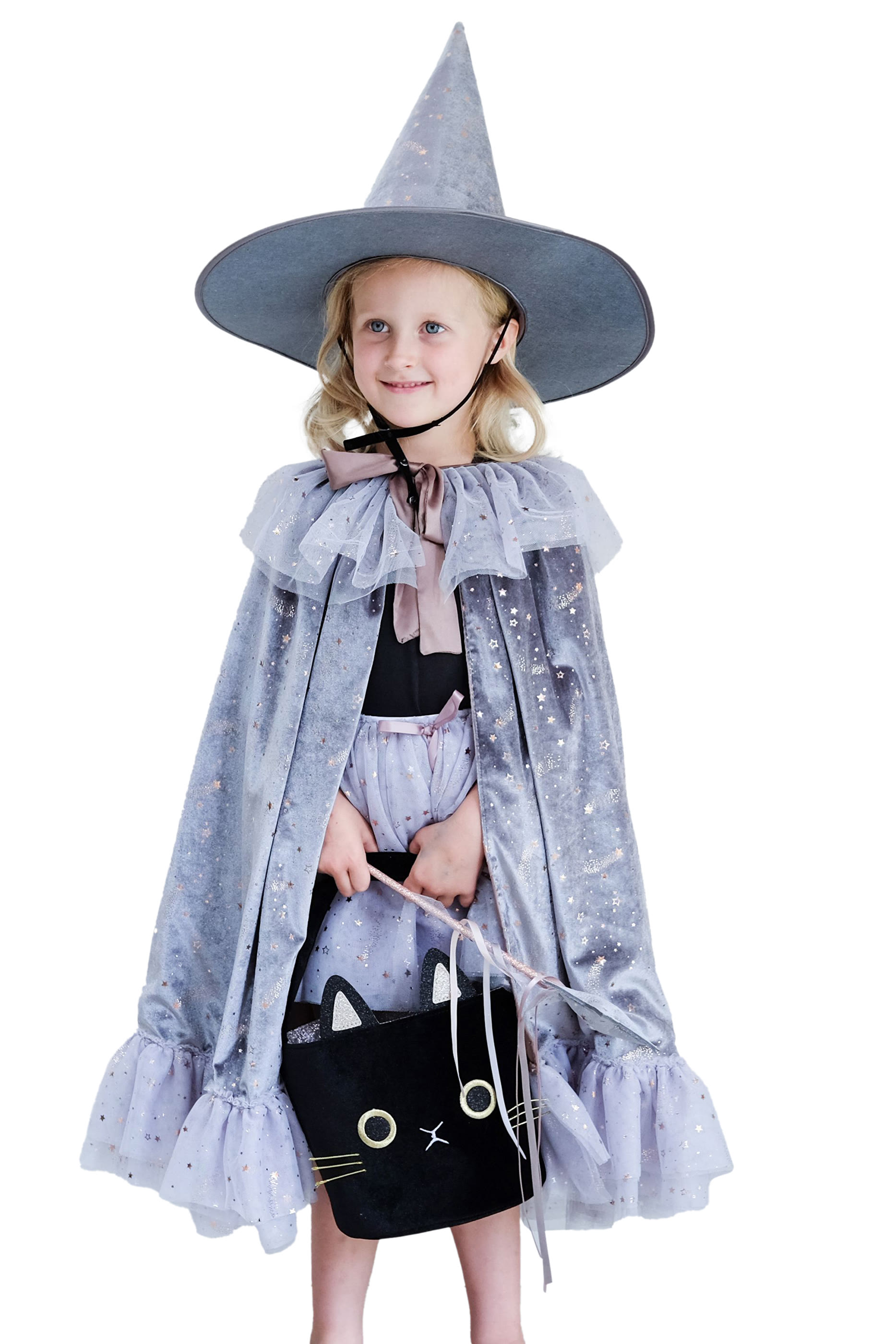 حقيبة حلوى أو خدعة بتصميم قط للأطفال