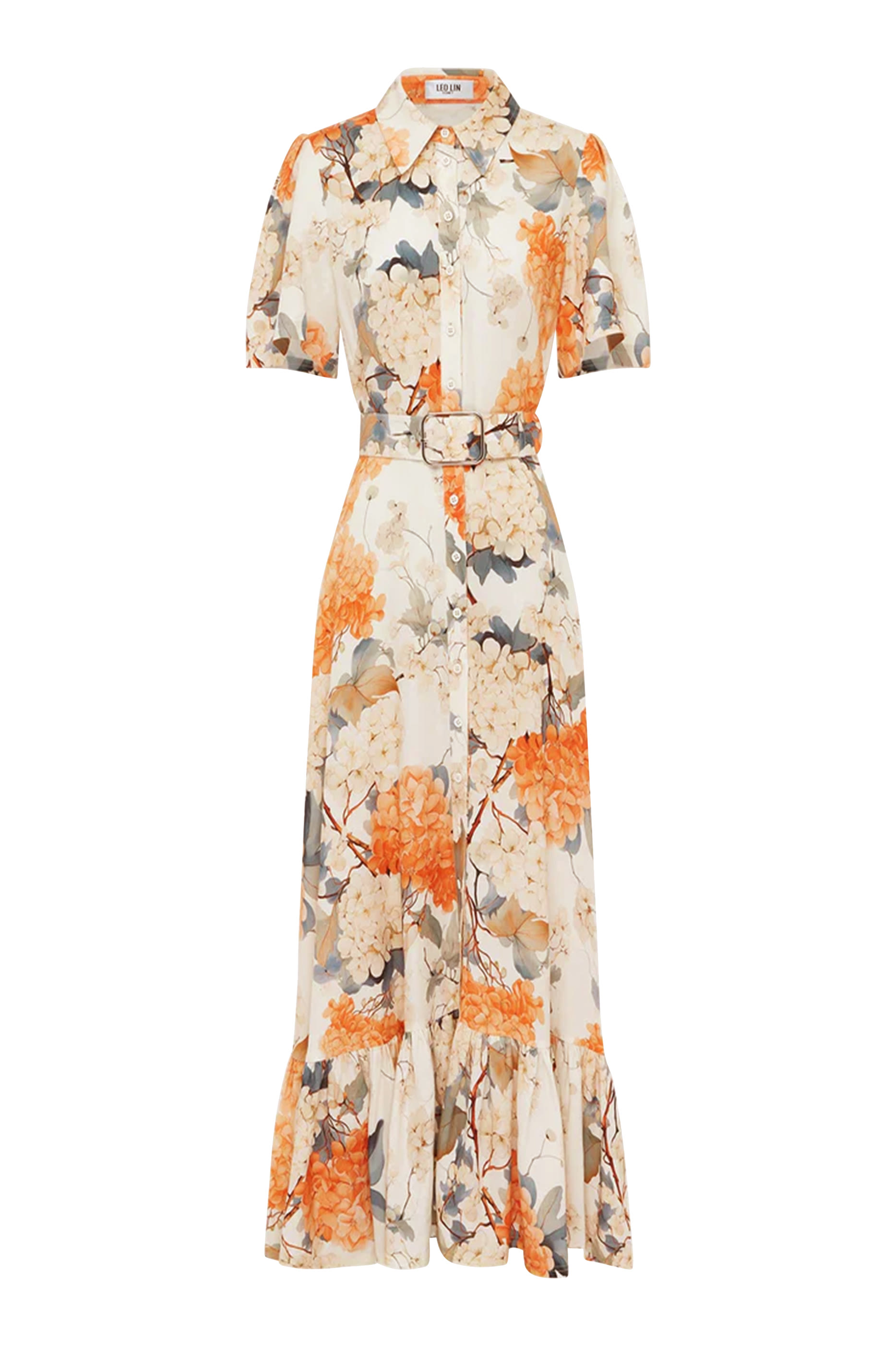 فستان بيكا متوسط الطول بأكمام قصيرة