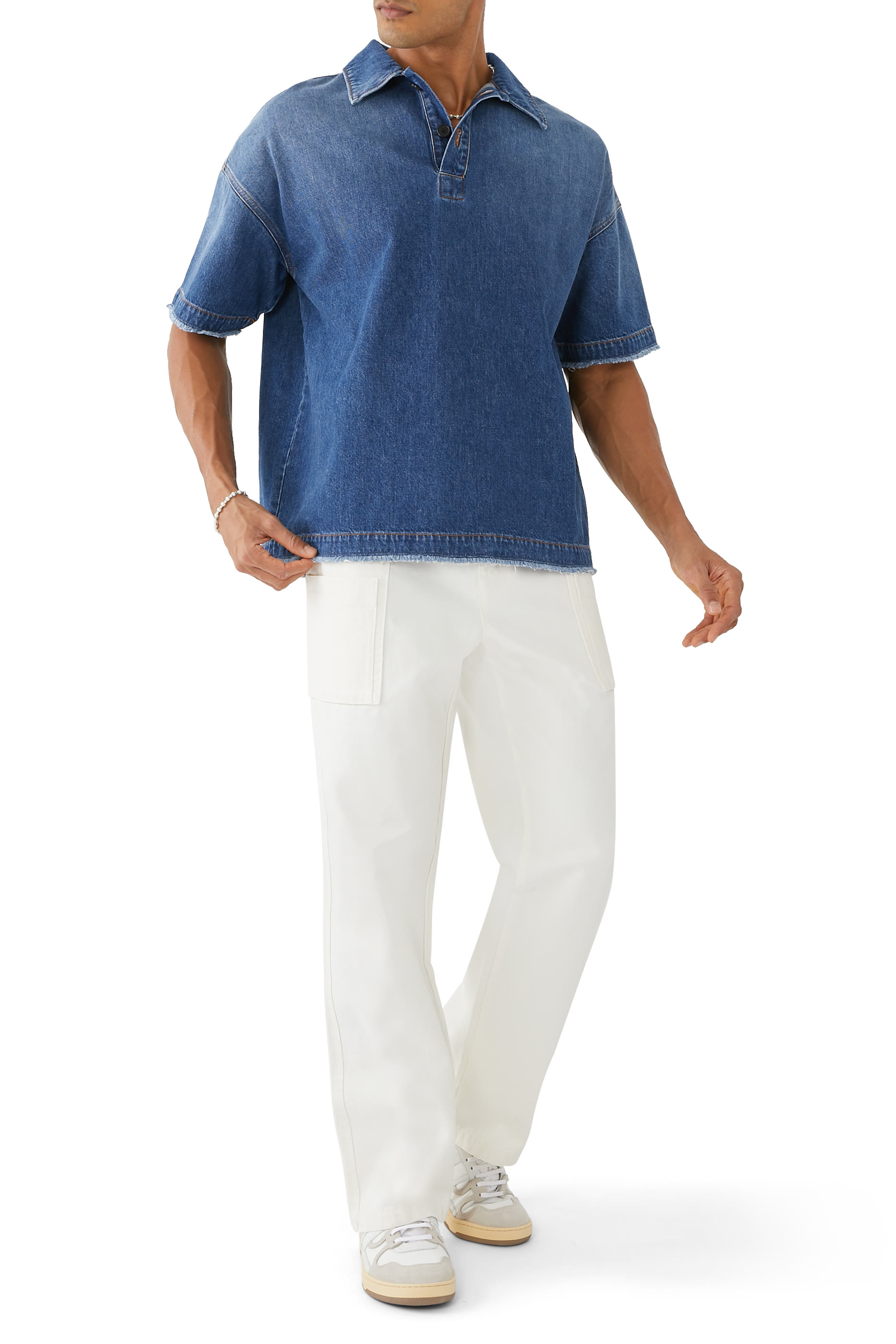 بنطال كارجو بقصة ساق واسعة