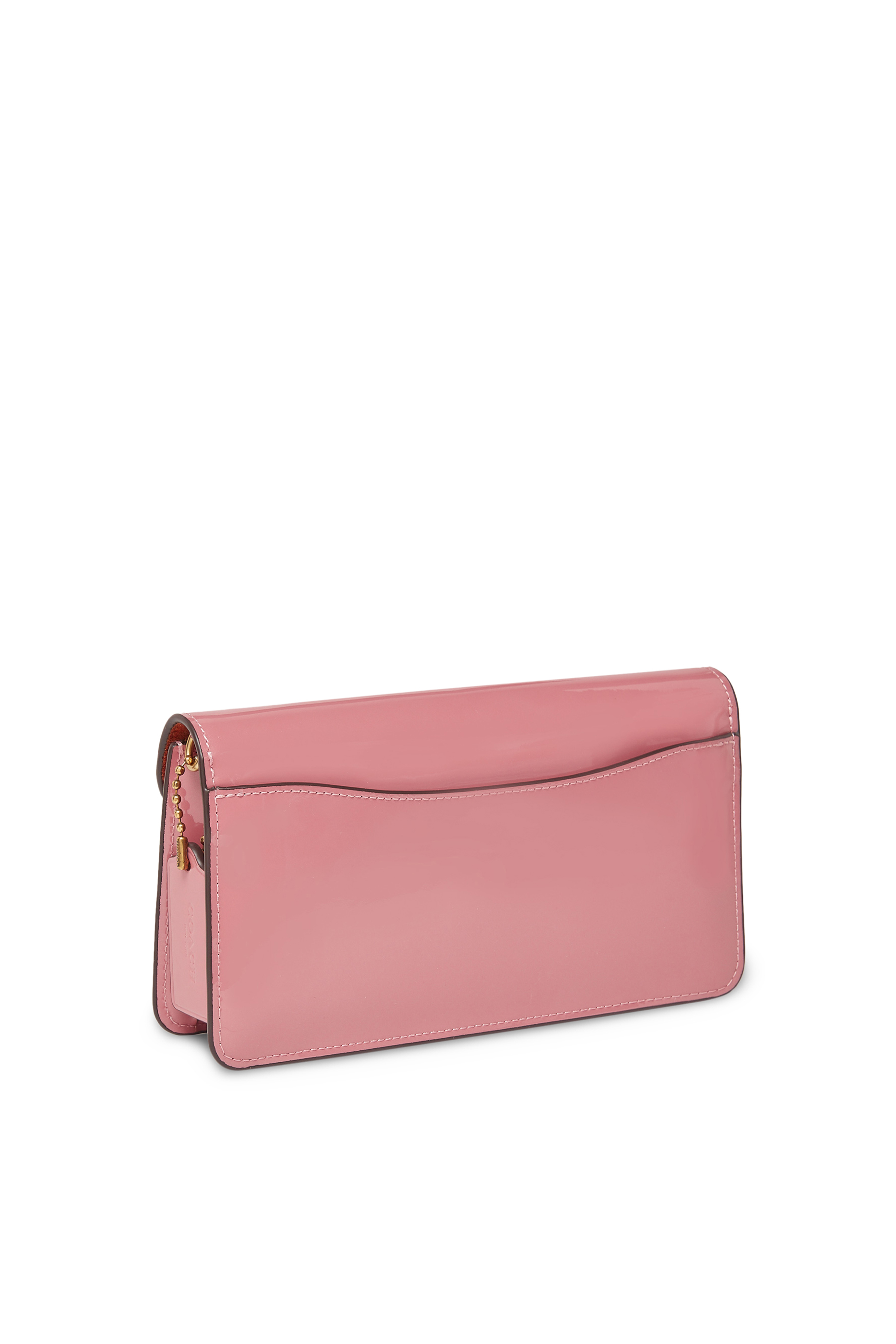 كلاتش تابي جلد لامع بنقشة شعار الماركة