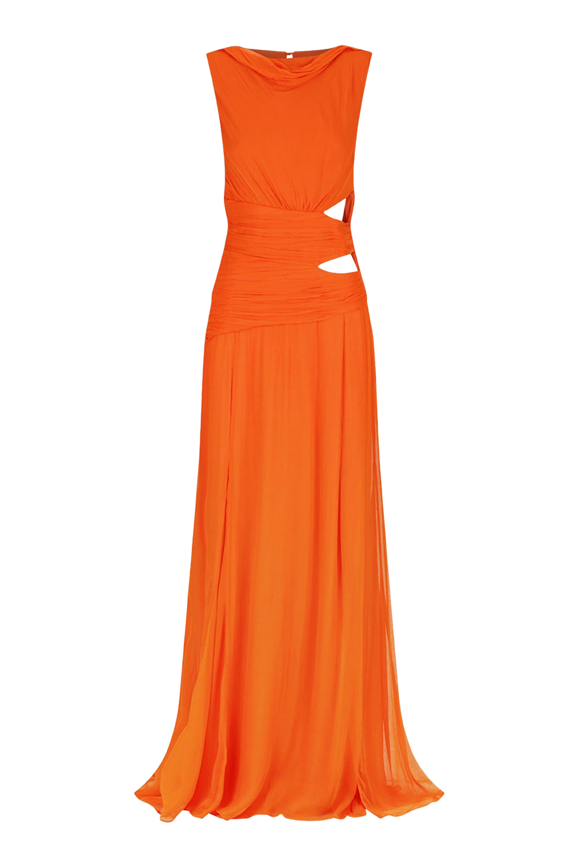 فستان ليلى طويل بفتحات وفتحة جانبية