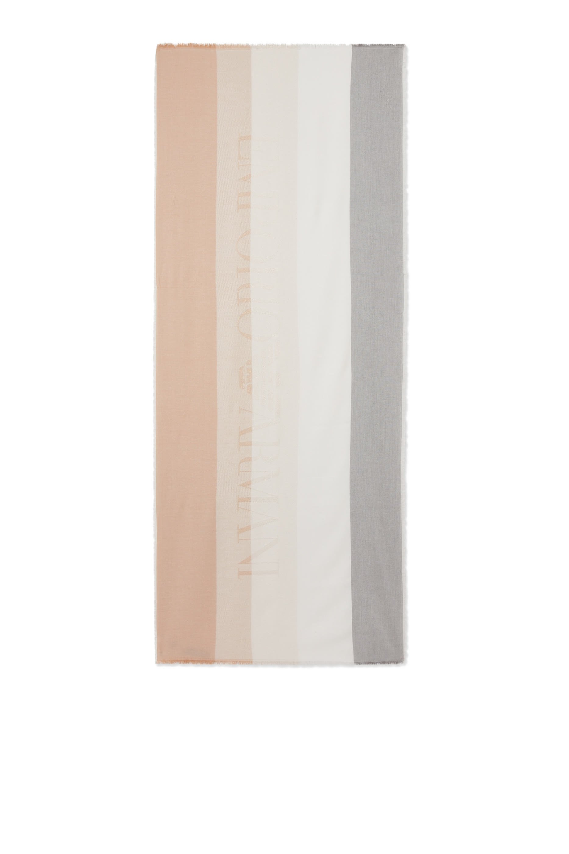 وشاح قطن مخطط بشعار الماركة