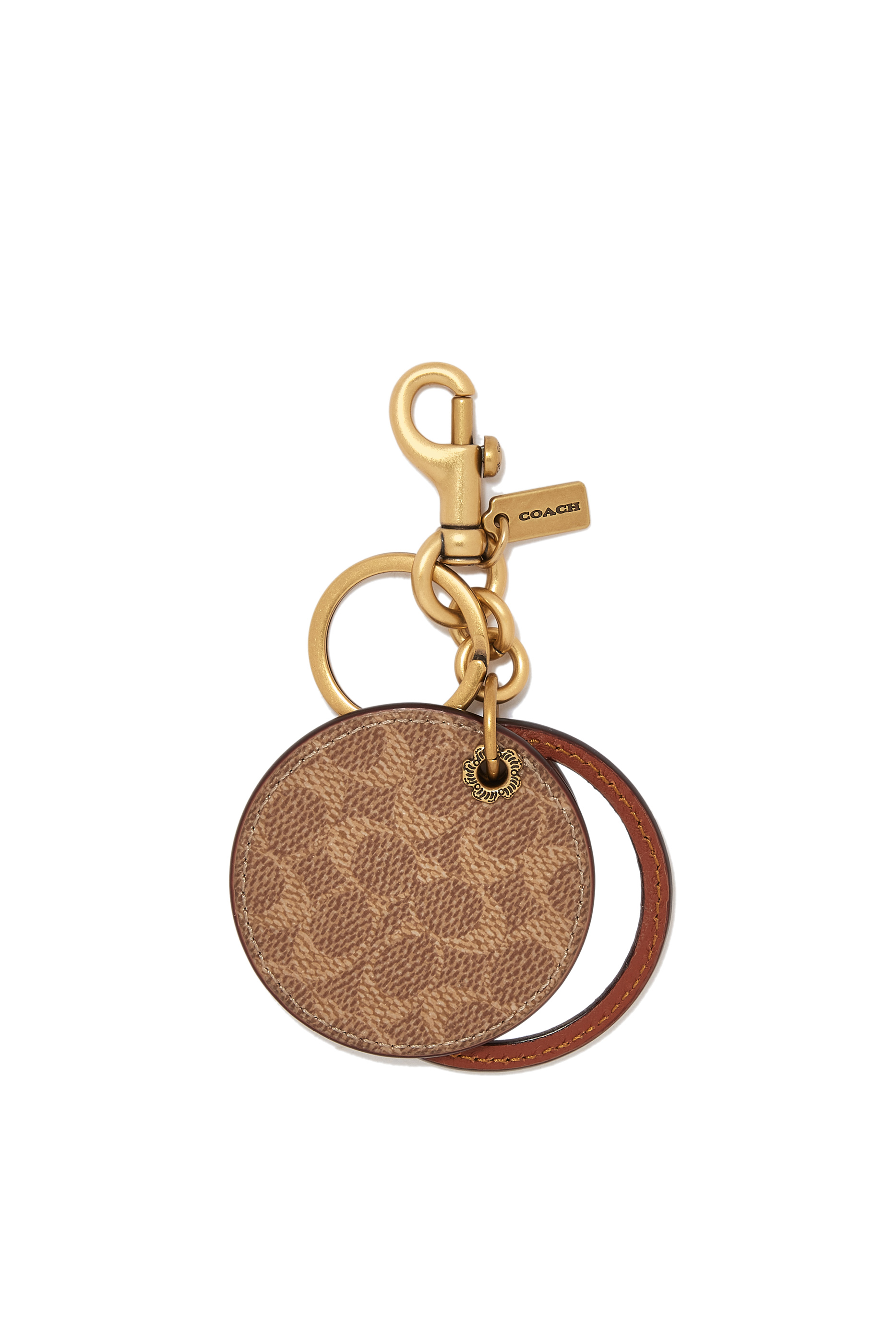 حلية حقيبة بمرآة قنب بشعار الماركة