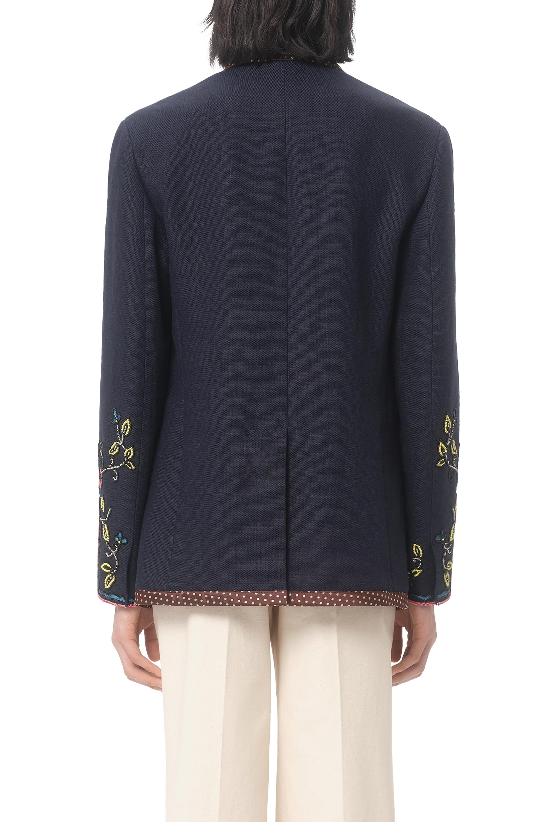 Single-Breasted Linen Jacket