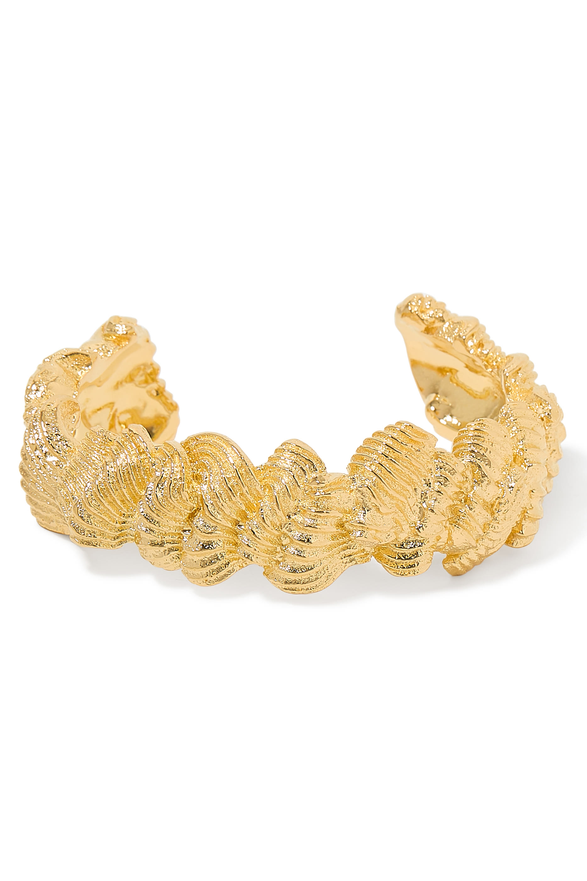 سوار مفتوح، نحاس مطلي بذهب أصفر عيار 18