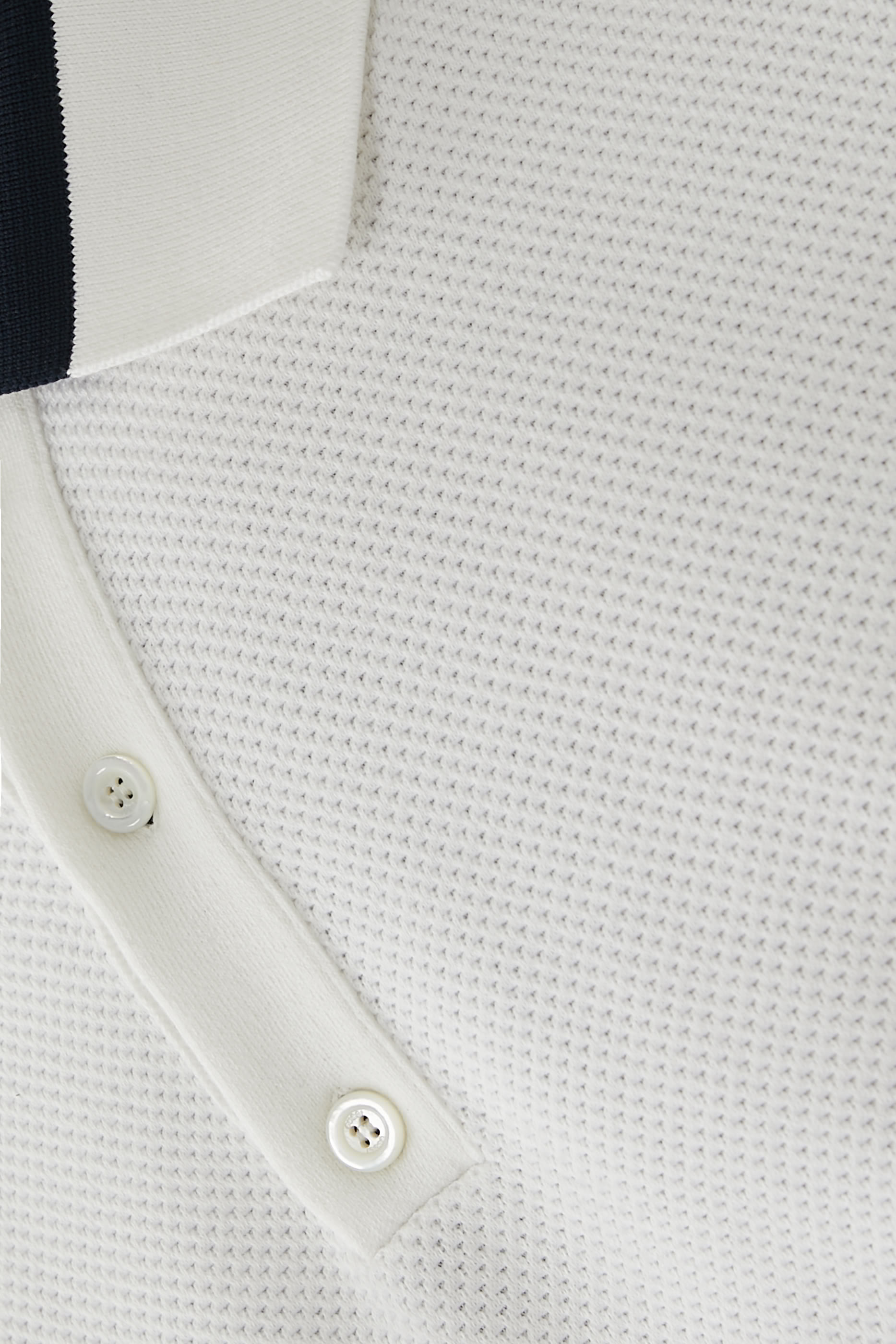 قميص بولو بشعار الماركة قطن بارز الملمس