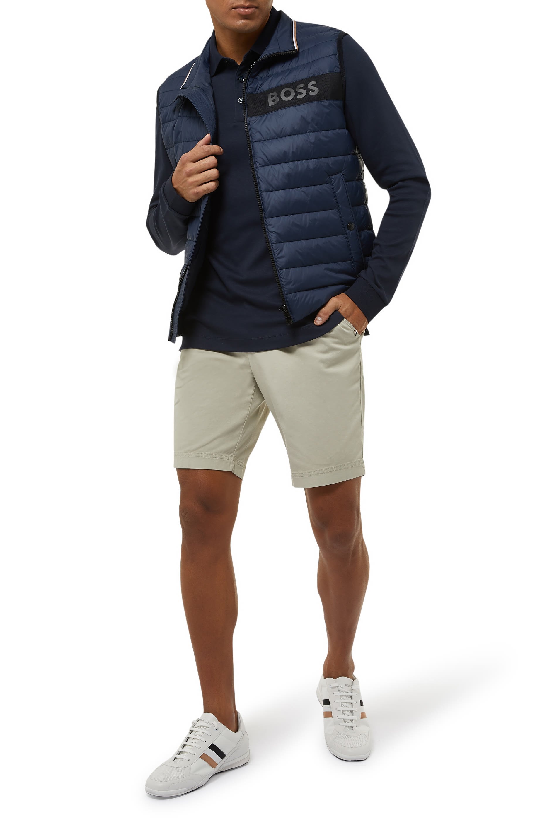 قميص بولو قطن عضوي بنقشة شعار الماركة