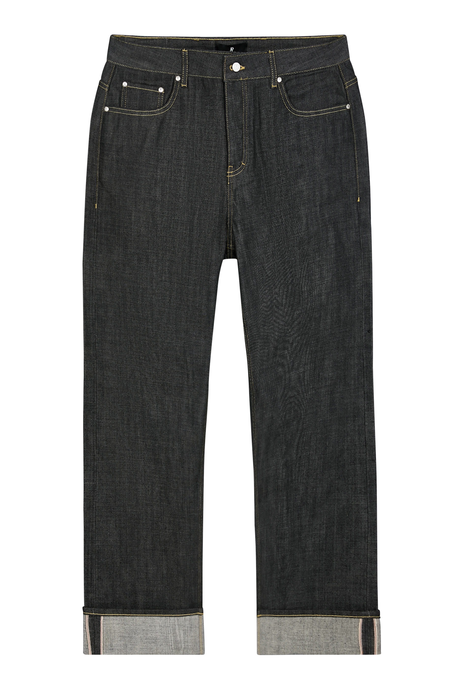 بنطال جينز دنيم بحافة منسوجة