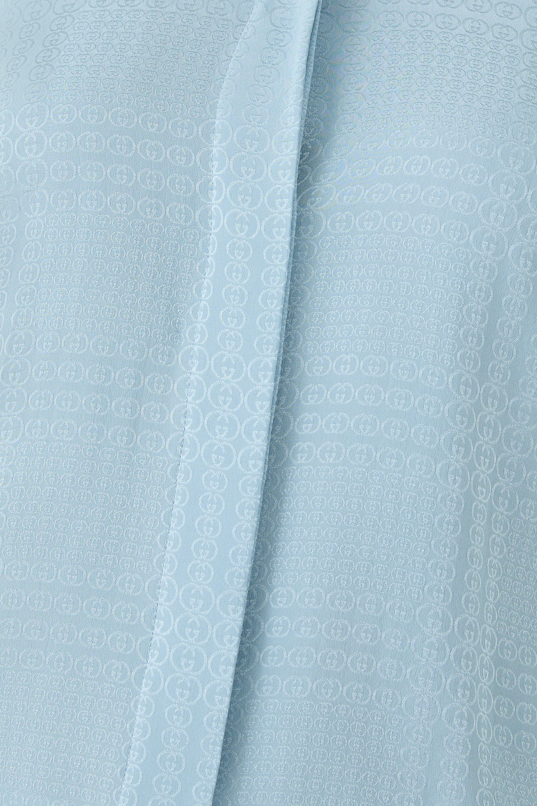 قميص بنقشة حرفي شعار الماركة بتصميم متداخل حرير جاكار