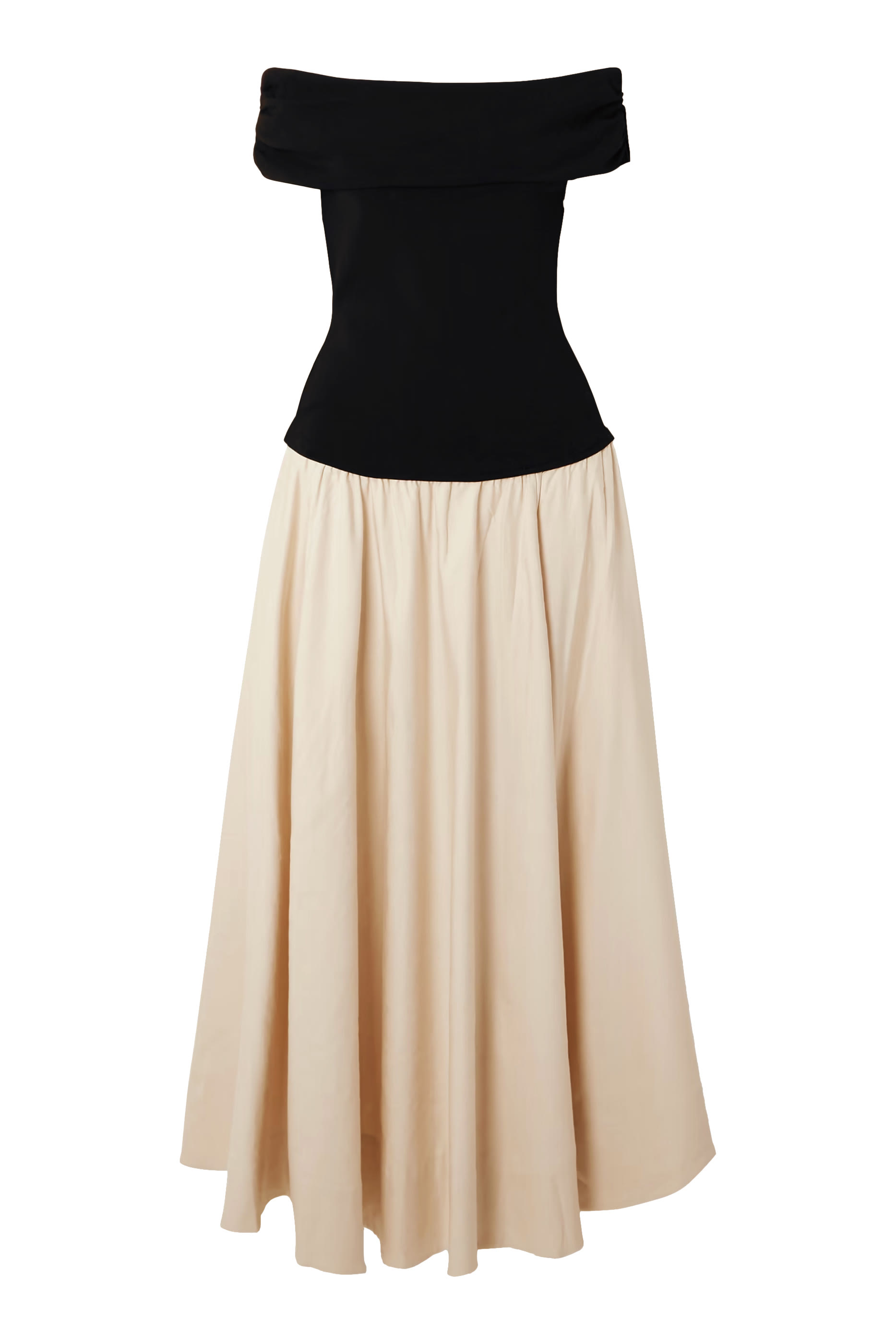 فستان أدلاين متوسط الطول كتان منسوج