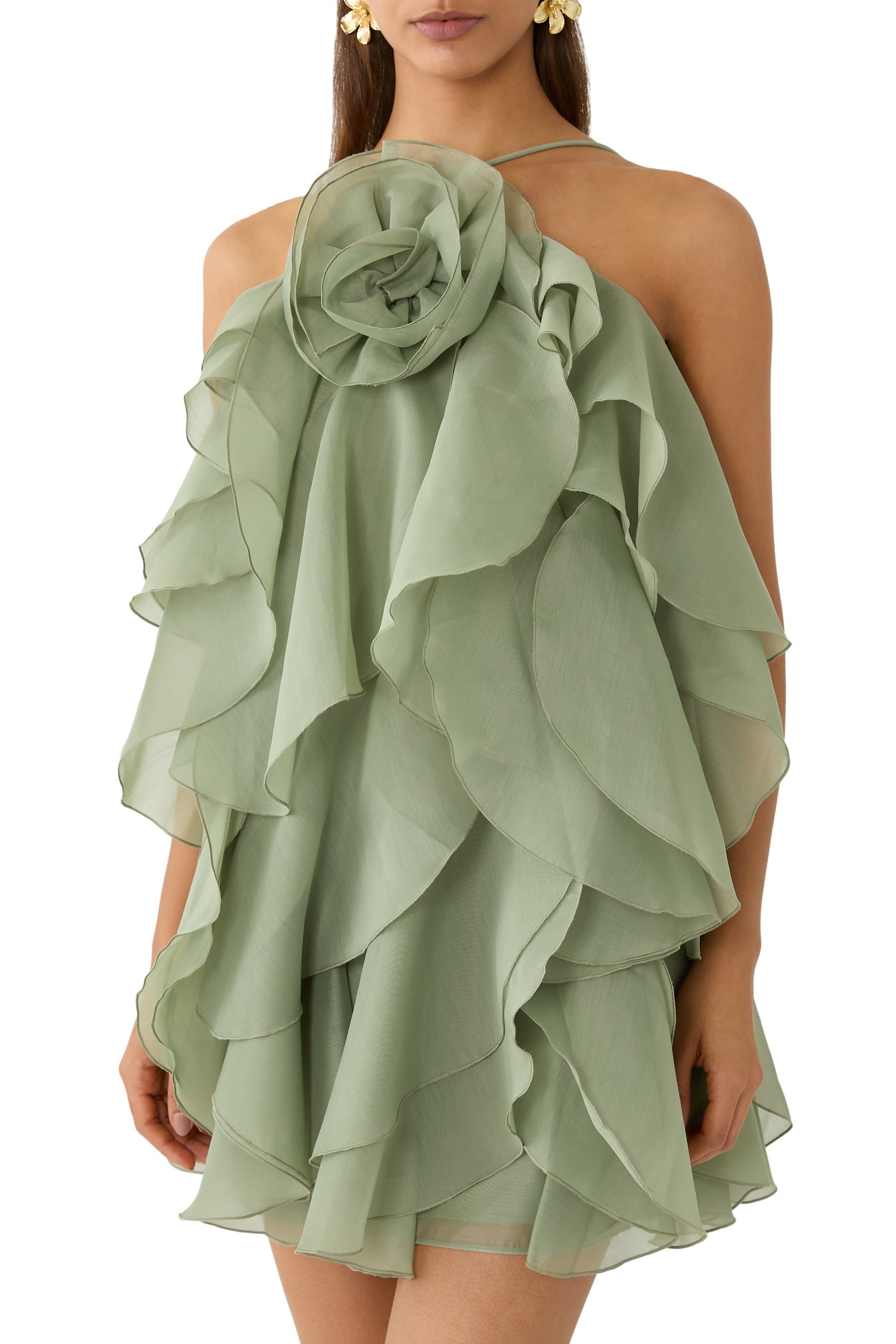 فستان باندوريا قصير بطيات