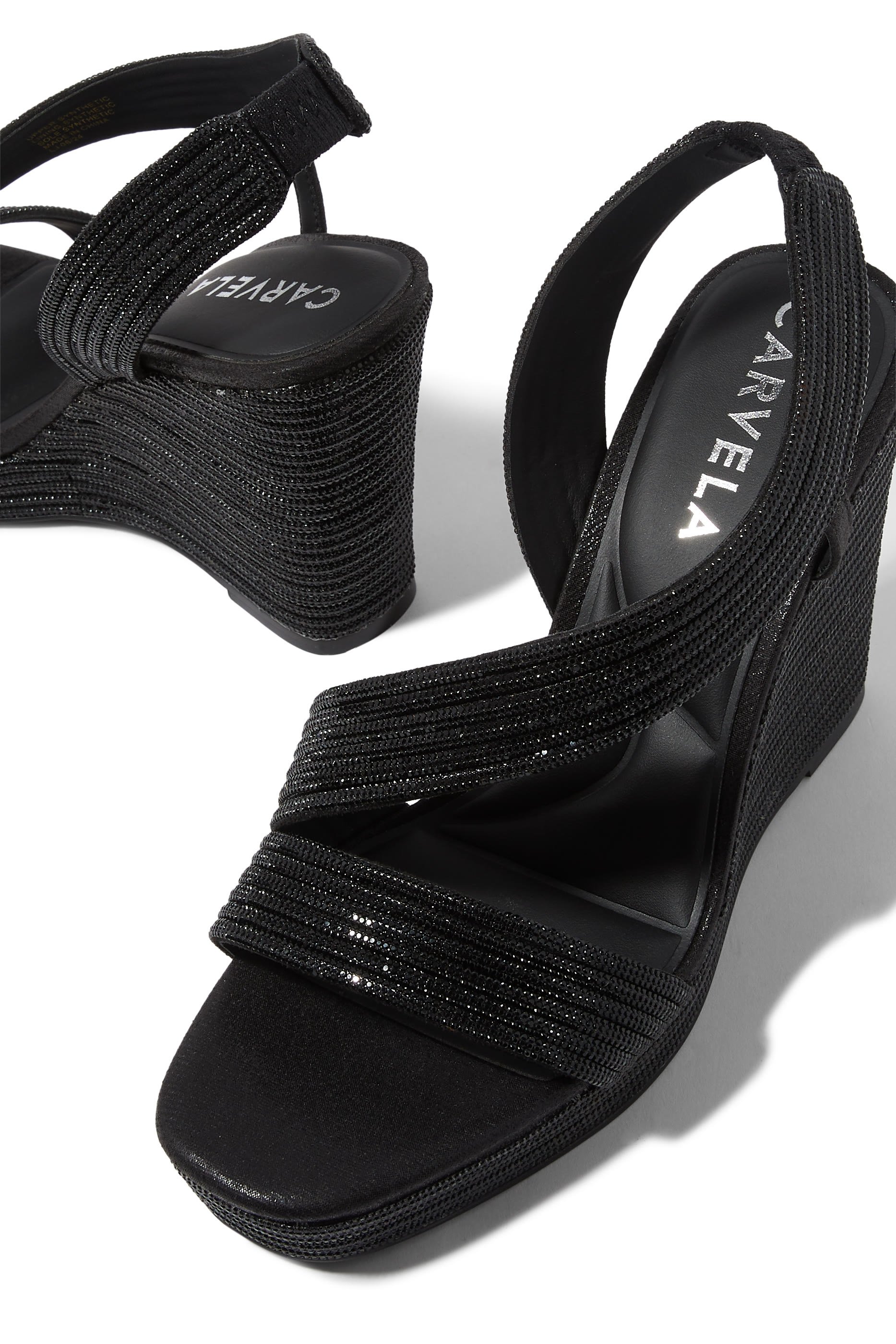 صندل كارفيلا جالا 110 بكعب ويدج وأحجار براقة لرمضان