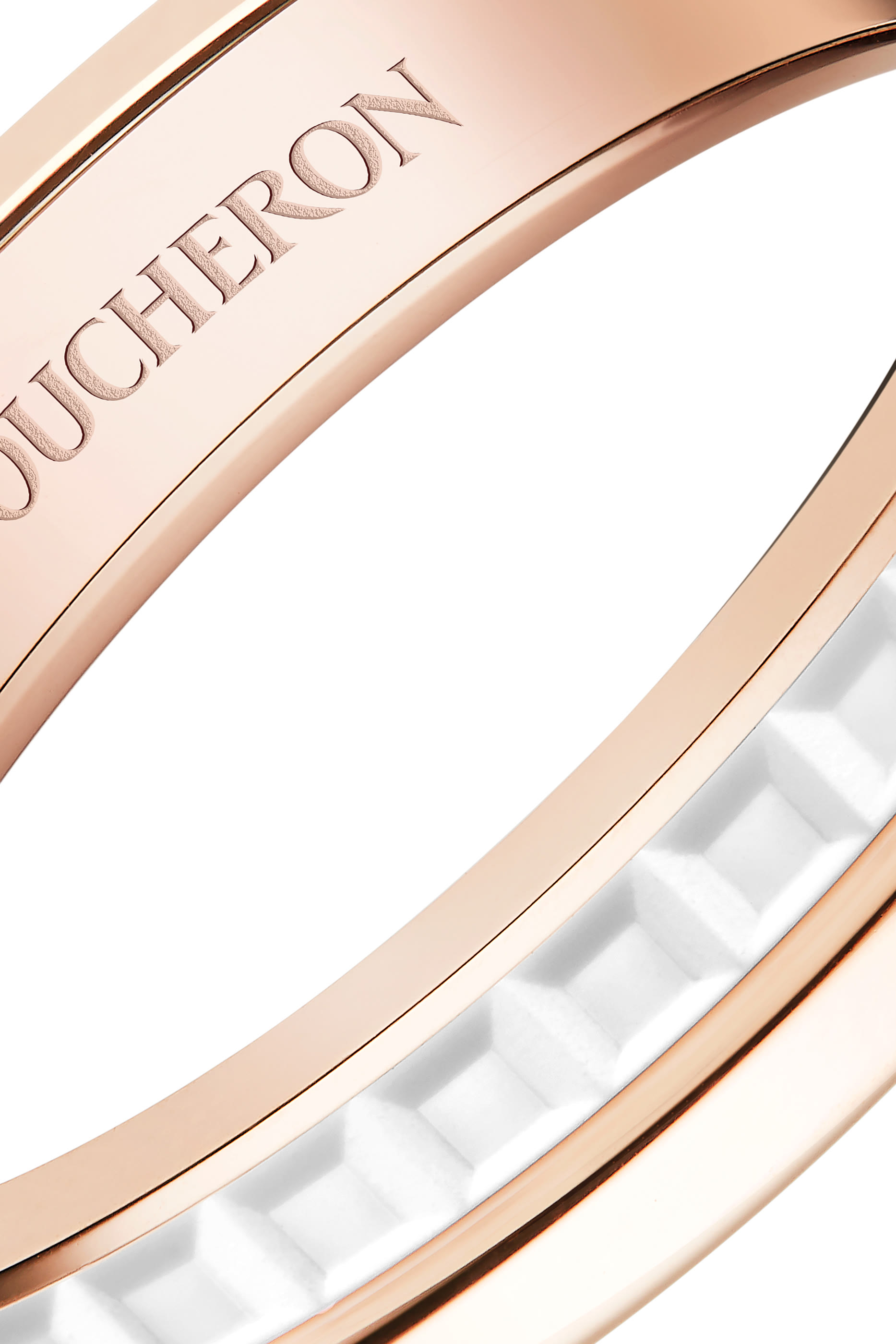 خاتم زواج كاتر إصدار وايت ذهب وردي عيار 18