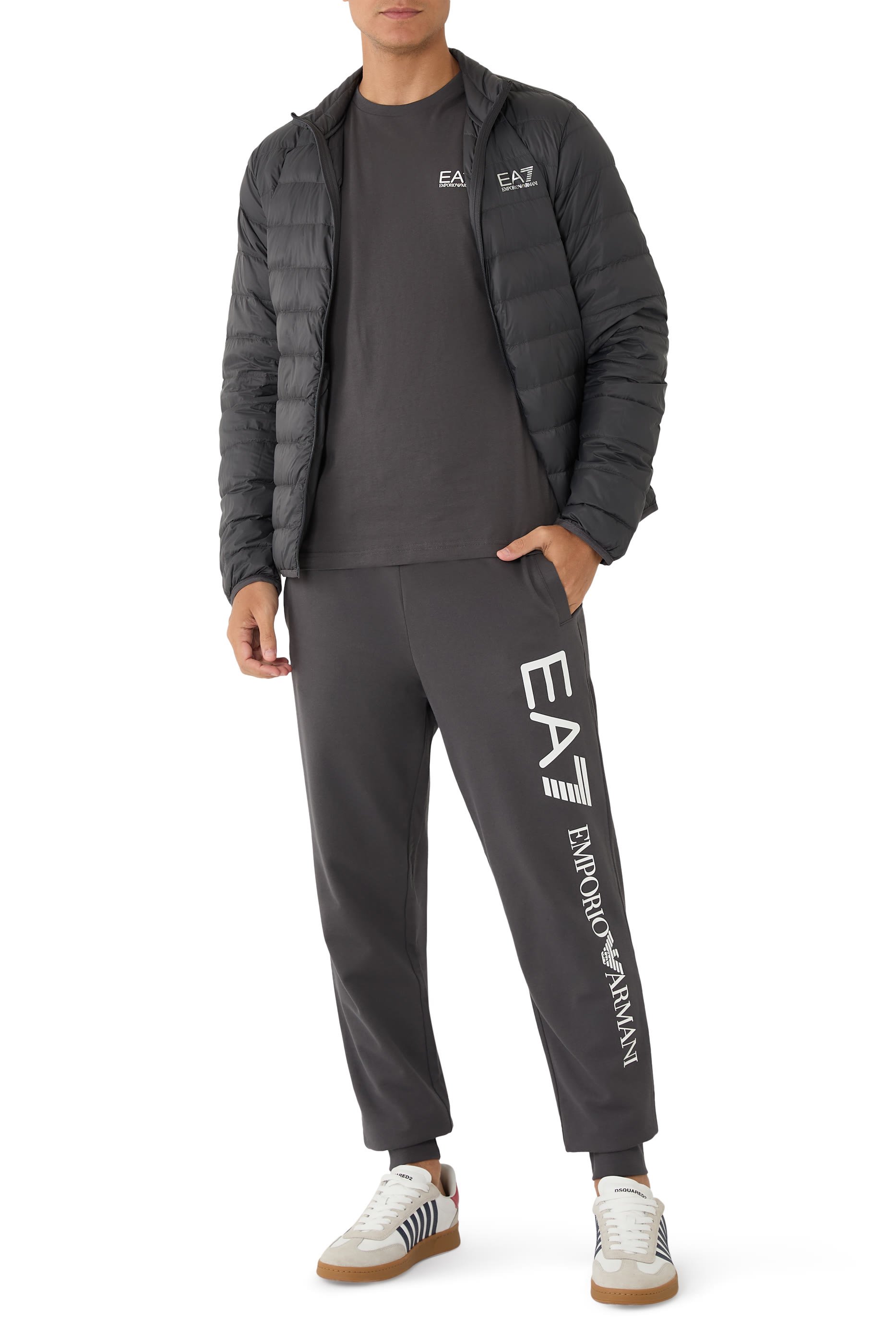 تيشيرت مزين بشعار الماركة قطن-جيرسيه