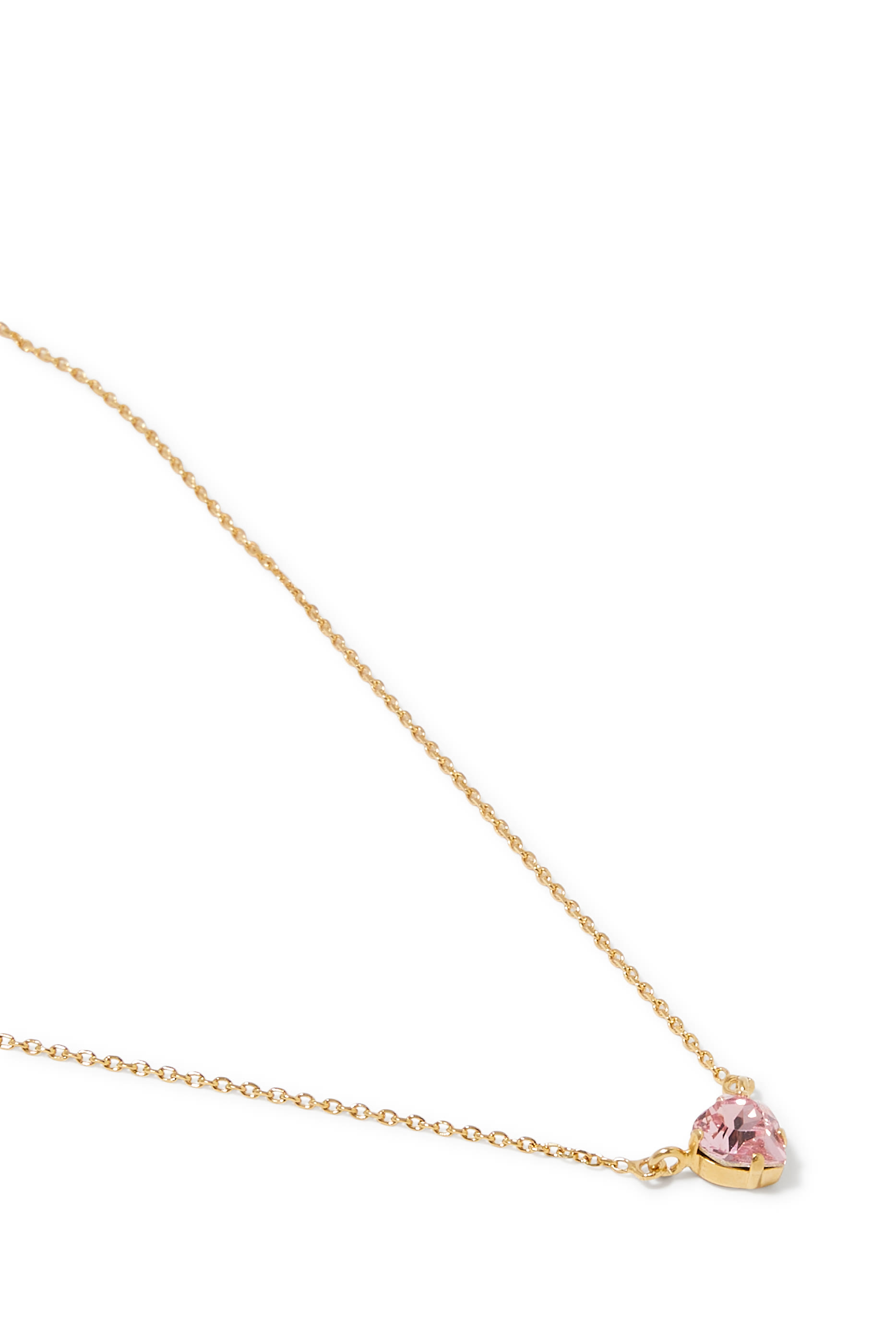 قلادة فالنتينا بحلية بتصميم قلب، نحاس خام مطلي بذهب عيار 18