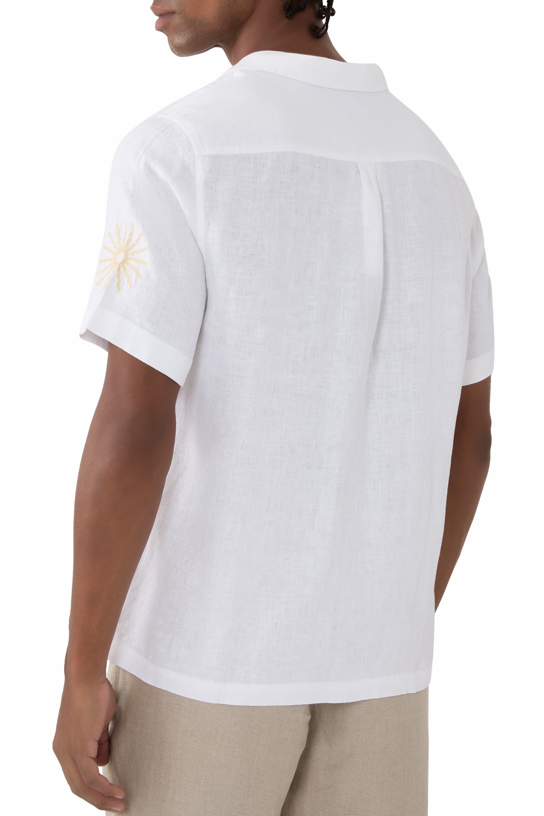 قميص ألفيس مطرز كتان