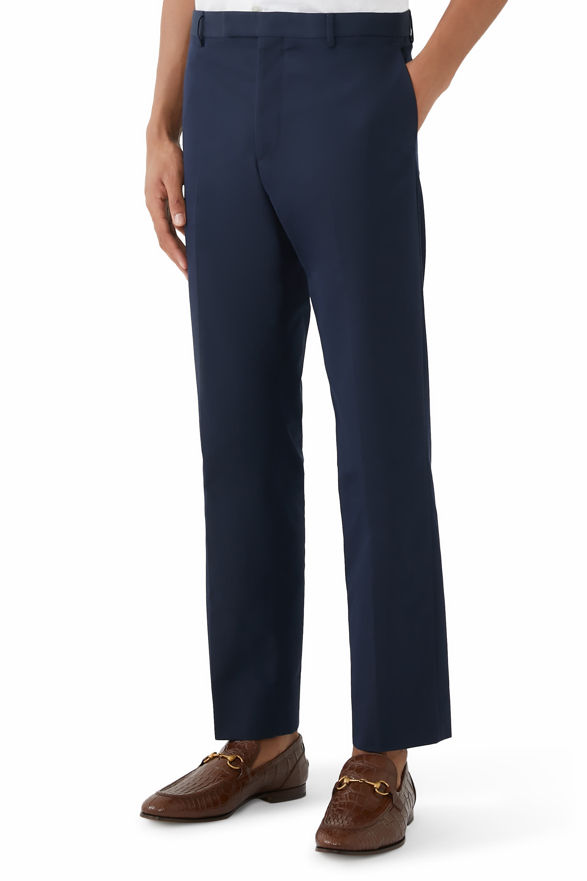 بنطال بنقشة قطن تويل