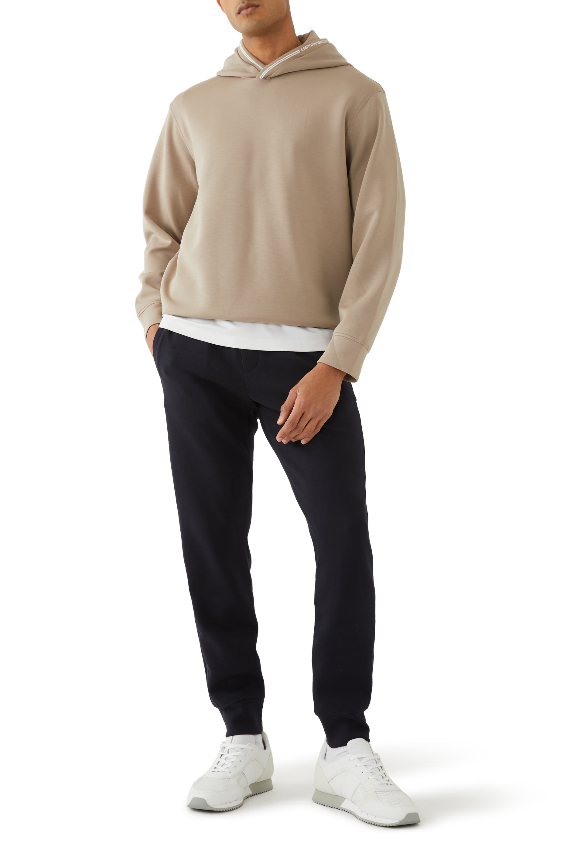 سويت شيرت بغطاء رأس جيرسيه مركب