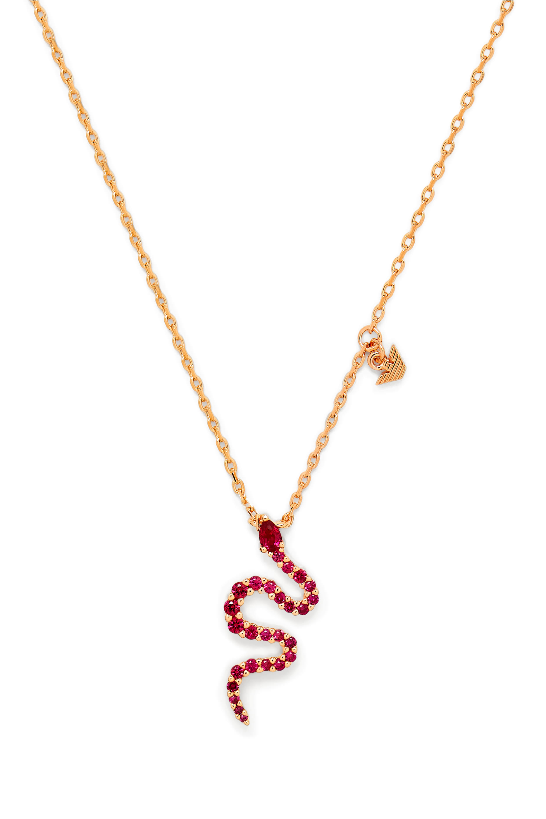 قلادة بدلاية، فضة إسترلينية مطلية بذهب وردي عيار 14