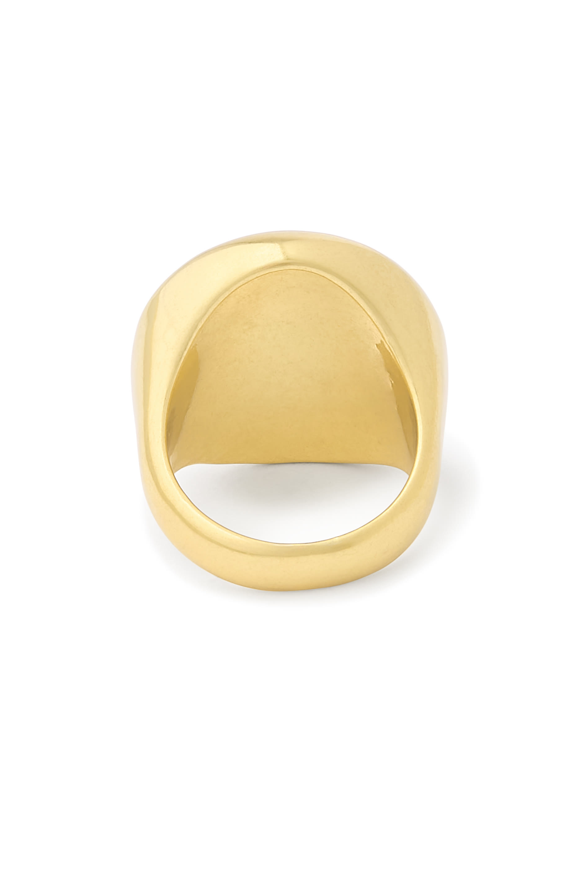 خاتم بتصميم مقبب مزين بحجر بلون زمردي