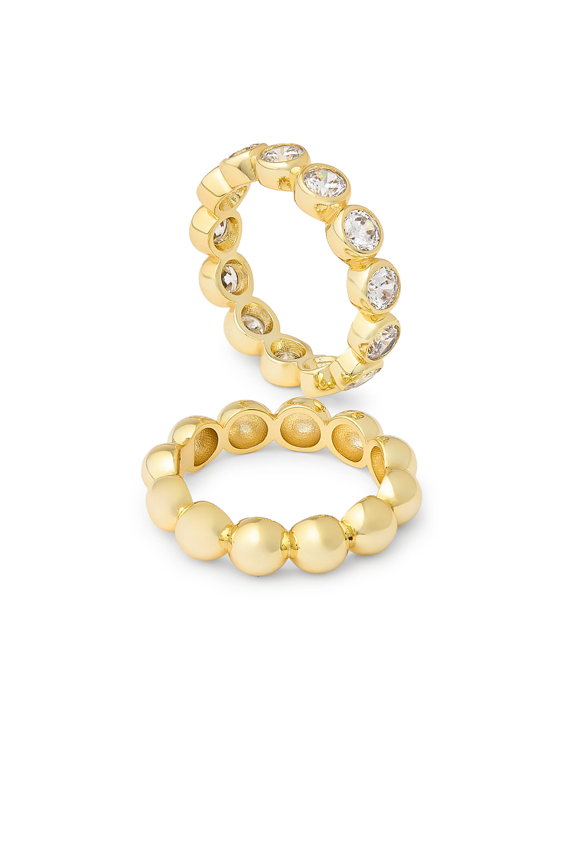 طقم خاتم فروم بأحجار، قطعتين