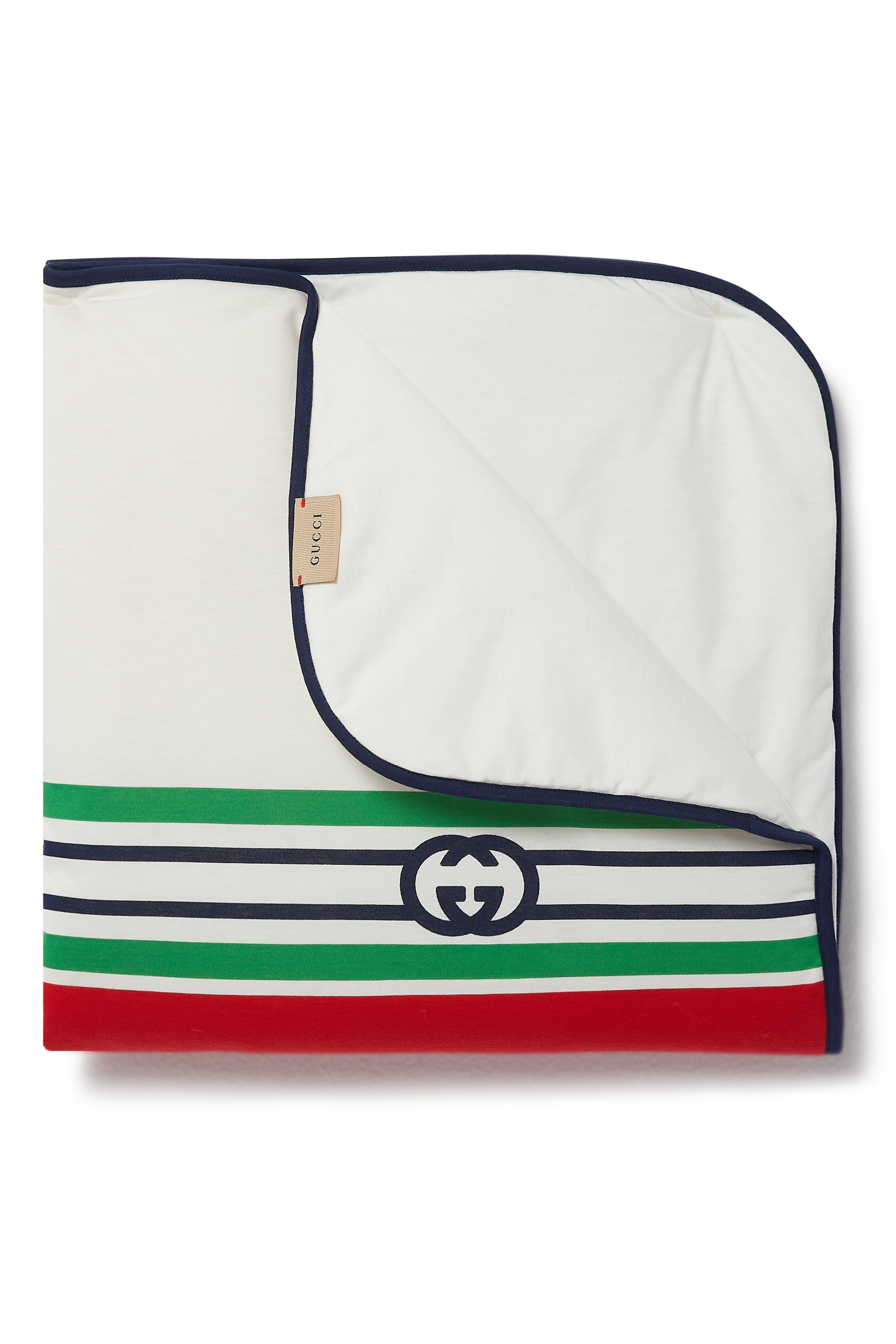 بطانية بشعار حرفي GG متداخلين