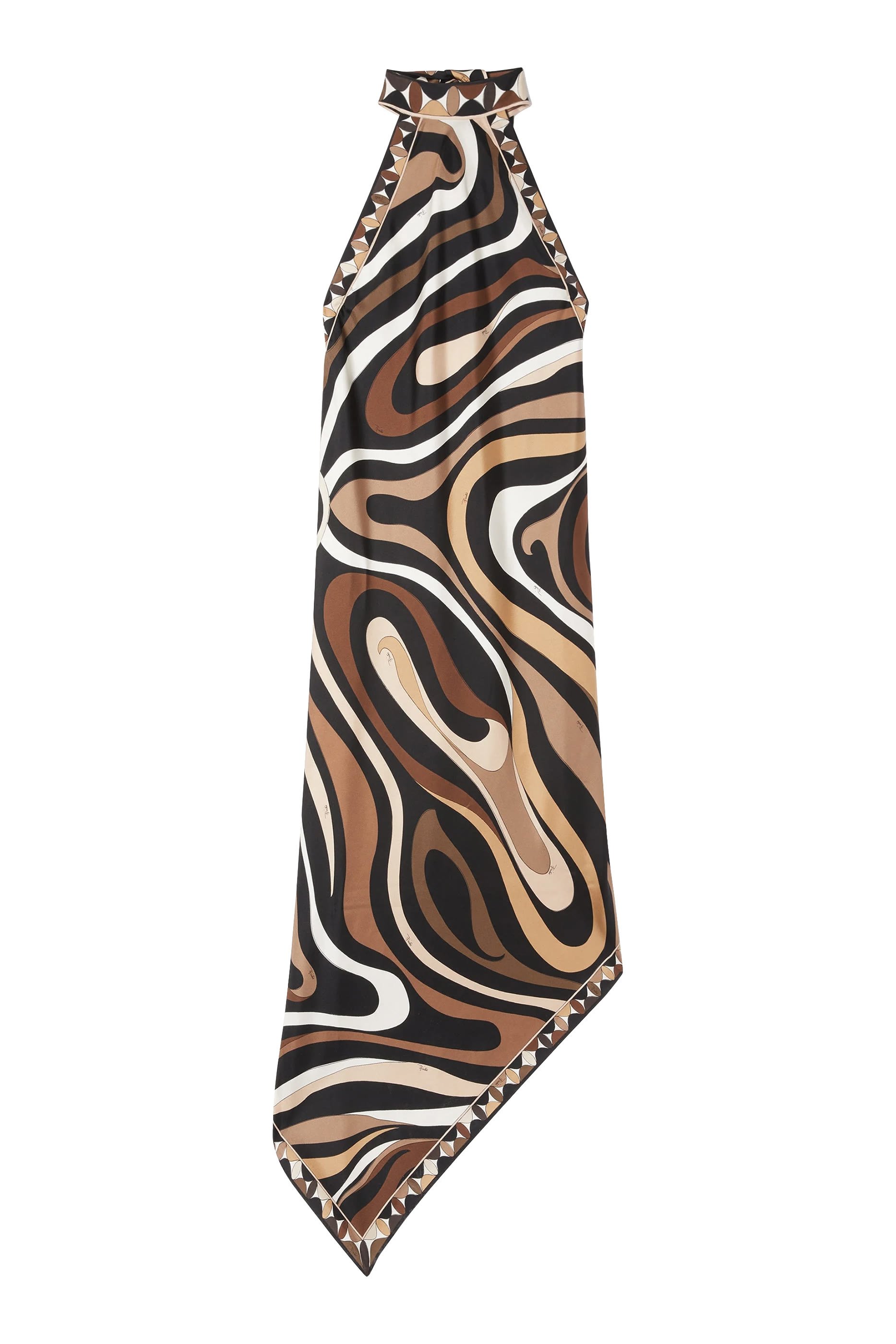 فستان طويل بنقشة مارمو