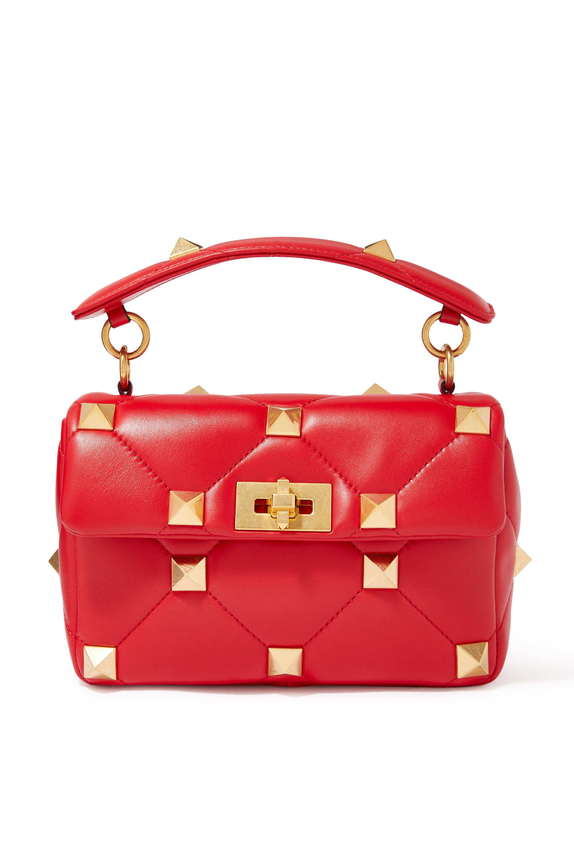 حقيبة فالنتينو غارافاني رومان جلد بحلي