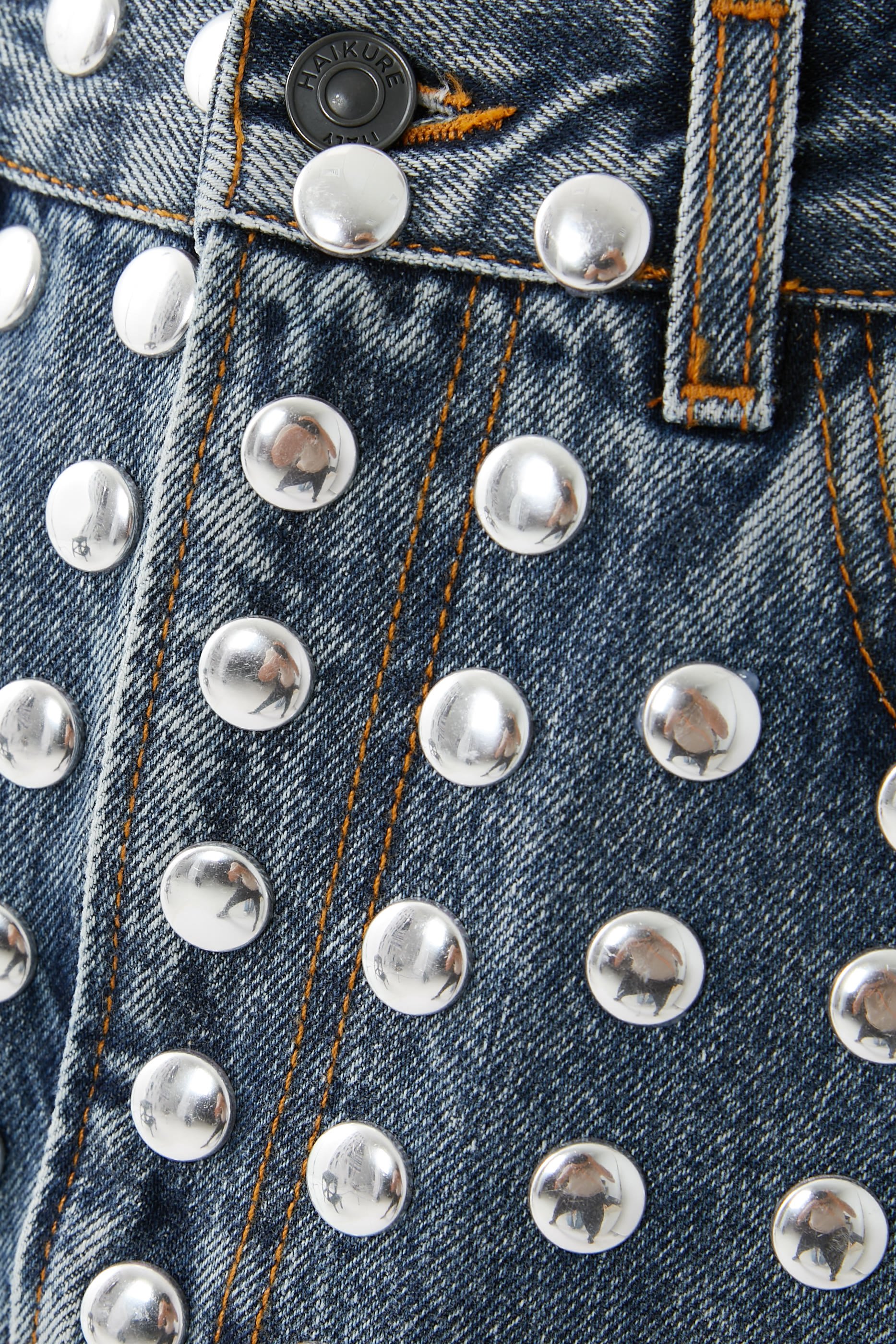 تنورة ستورمي متوسطة الطول بحلي