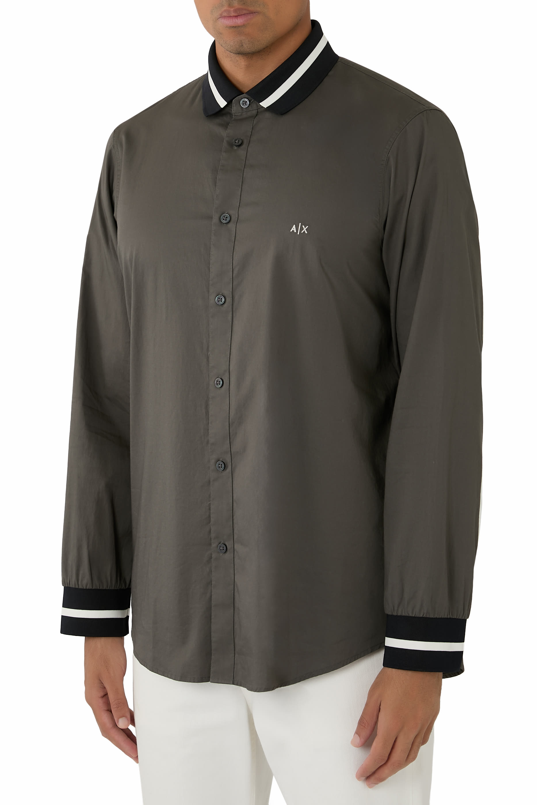 قميص بشعار الماركة قطن