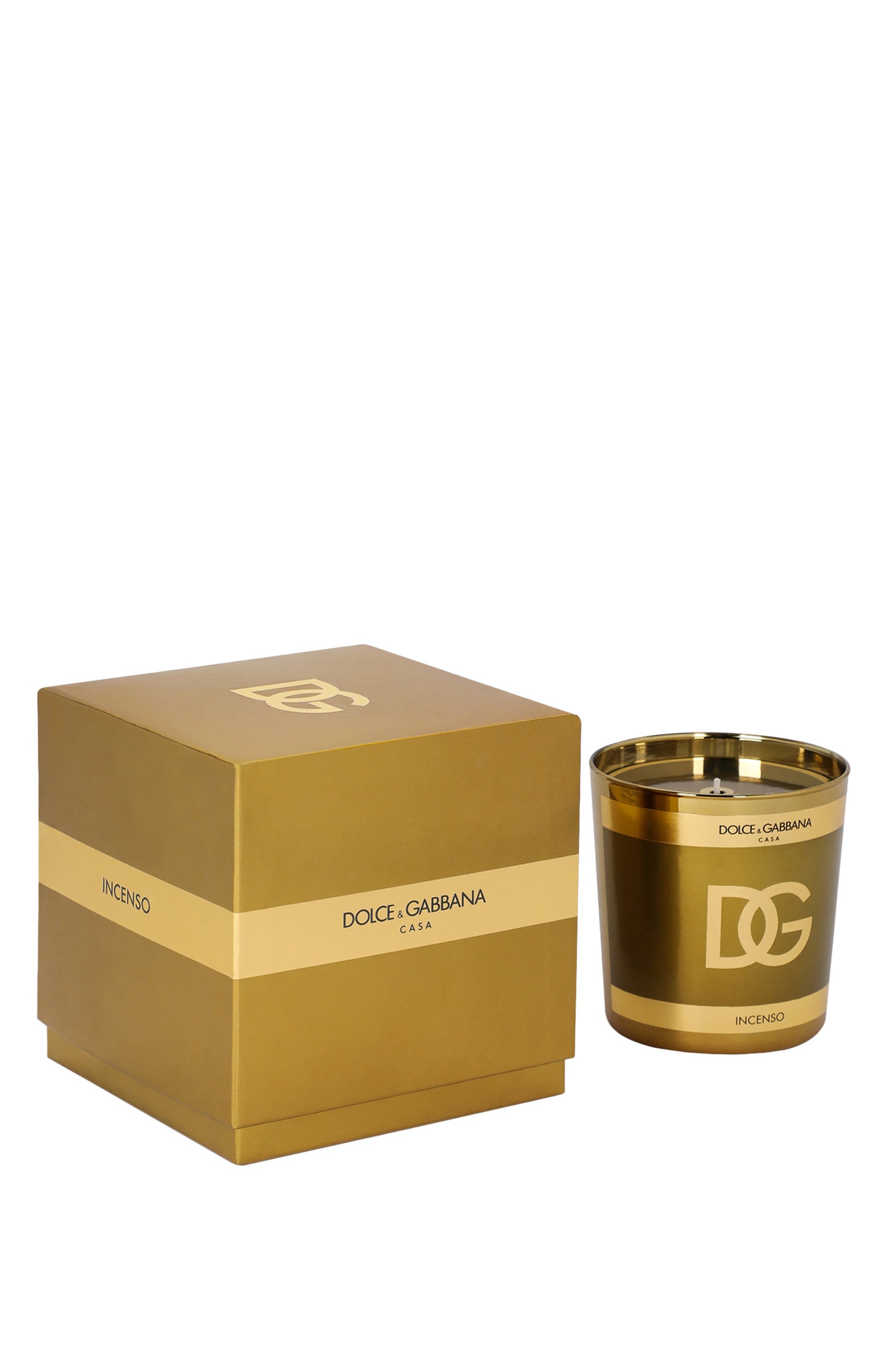 شمعة معطرة بشعار الماركة برائحة البخور