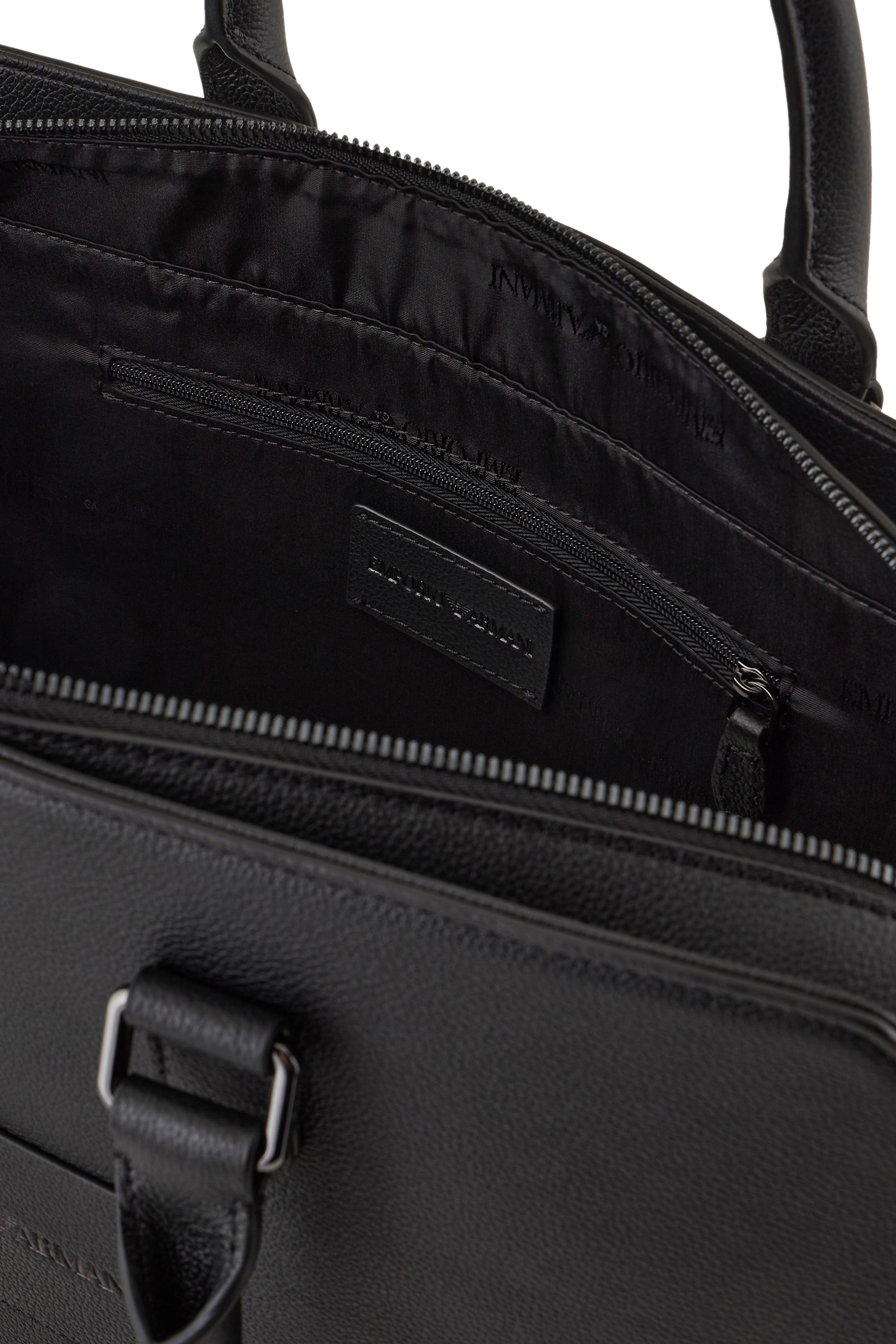 حقيبة عمل جلد بارز الملمس