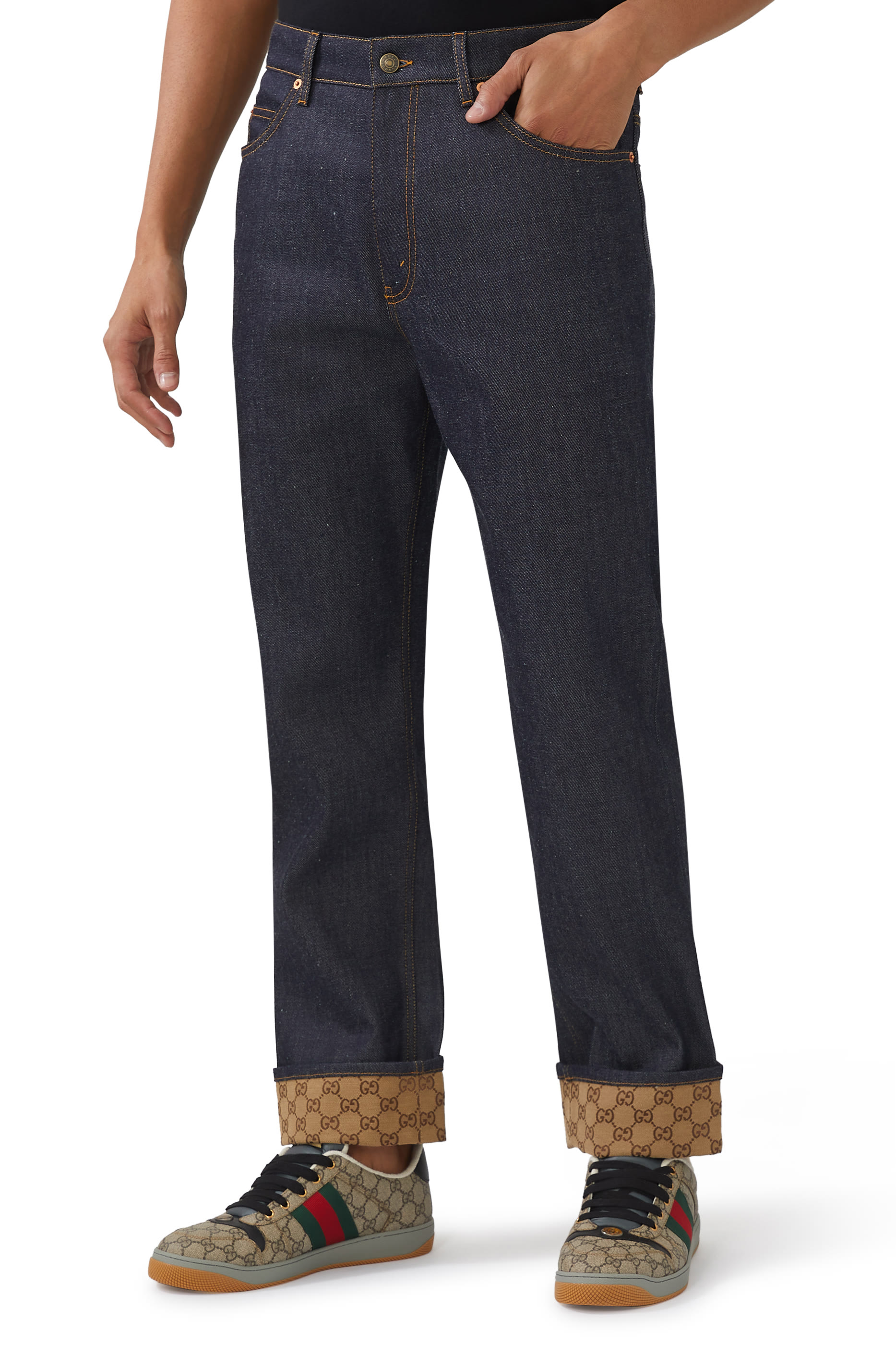 بنطال دنيم بأساور