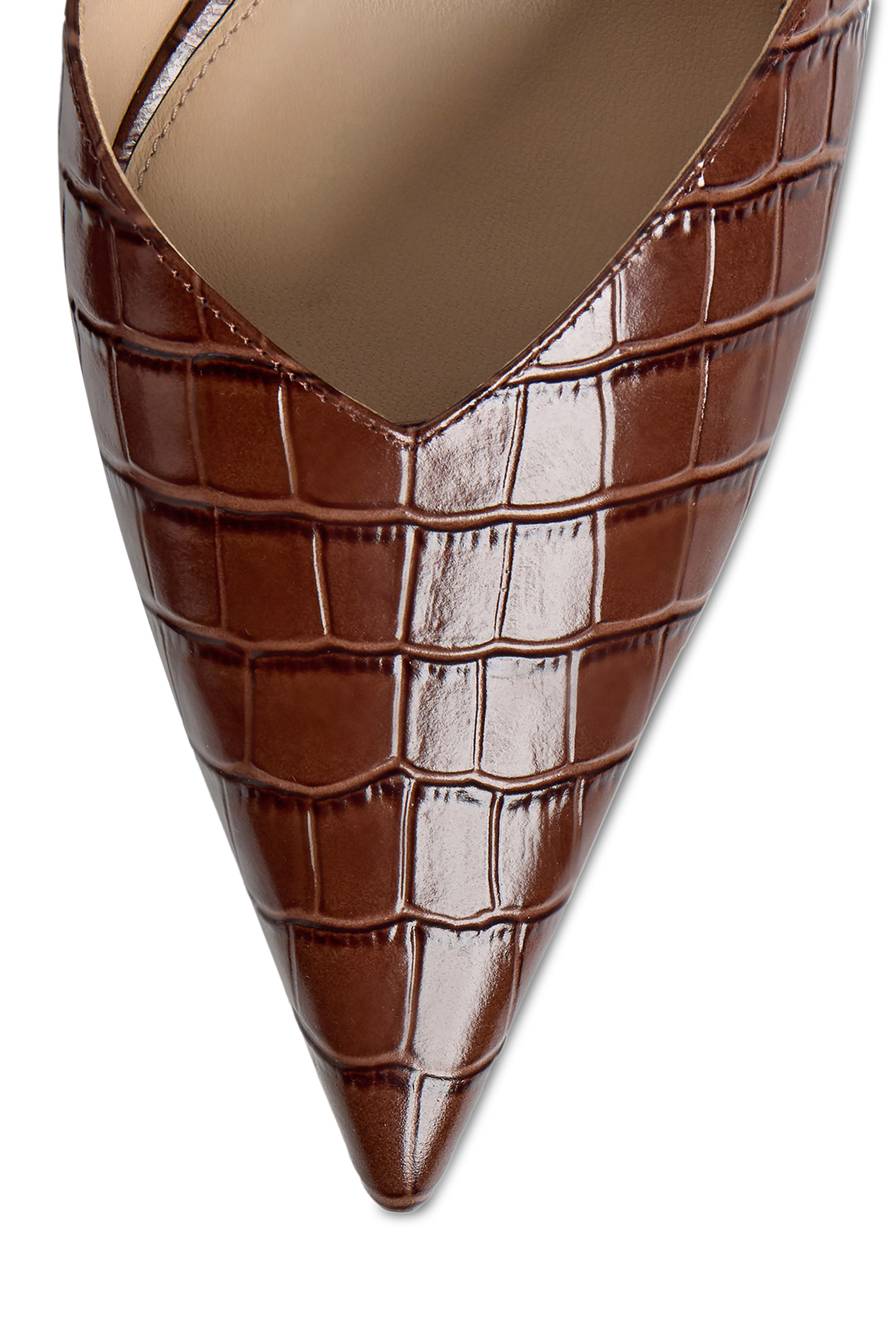 حذاء بمقدمة مدببة مفتوح من الخلف 40 جلد