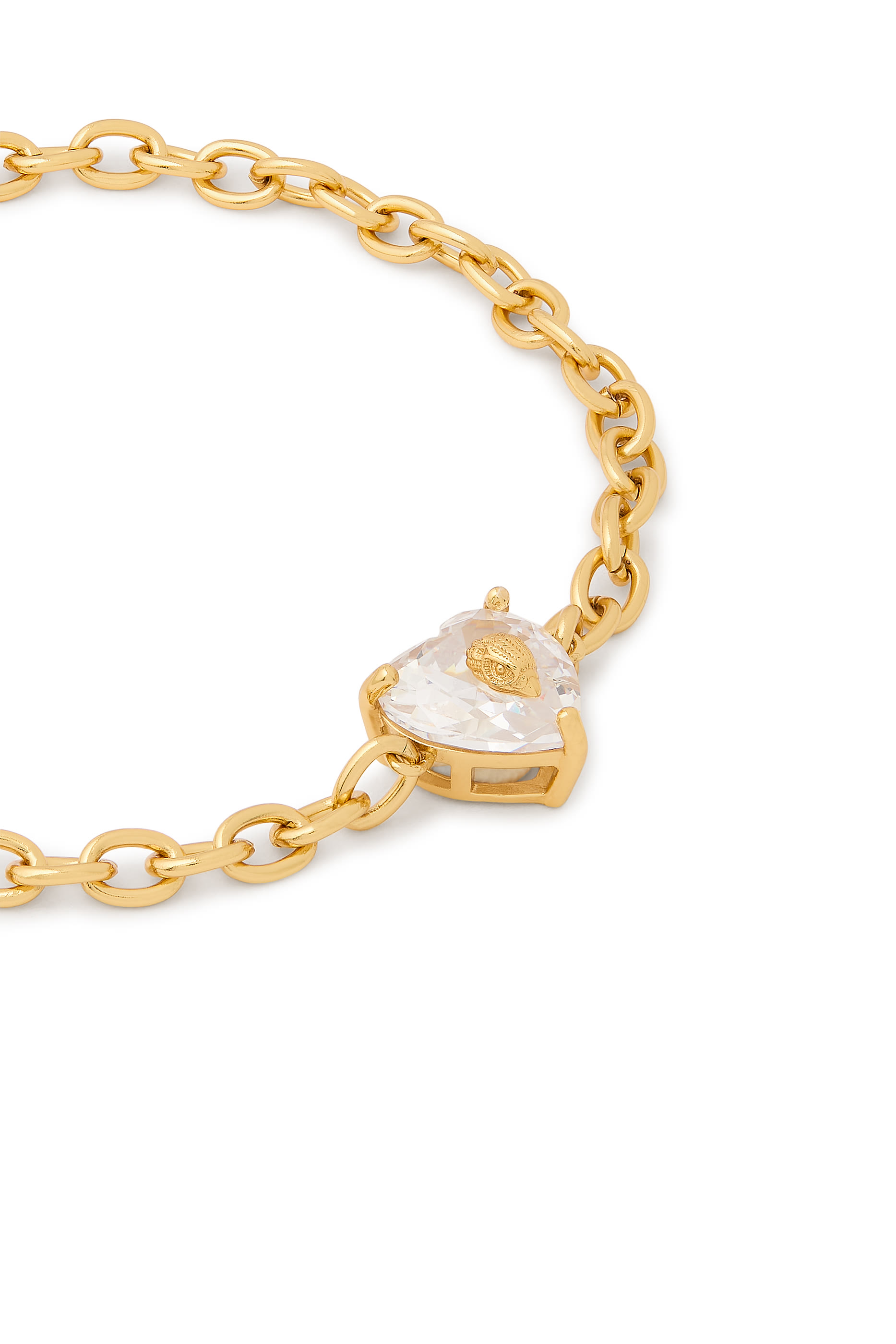 سوار بحلية بتصميم قلب مرصعة بالكريستال