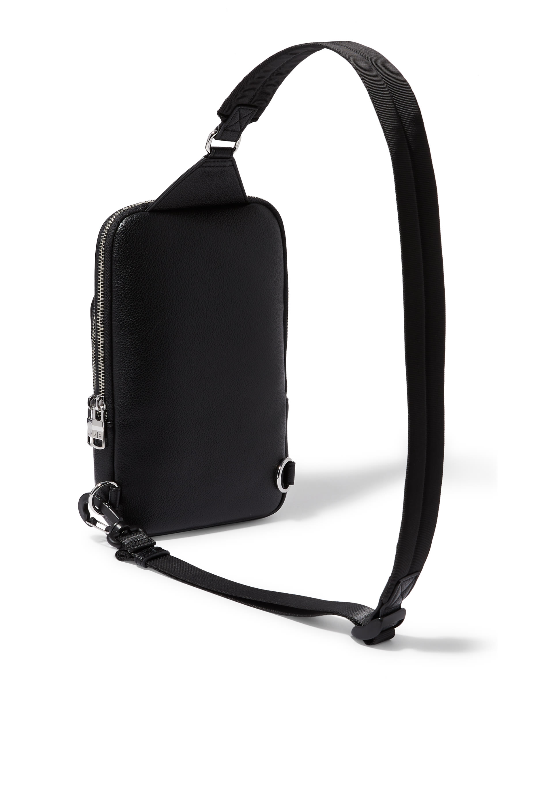 حقيبة ظهر بسحاب مزدوج وشعار الماركة