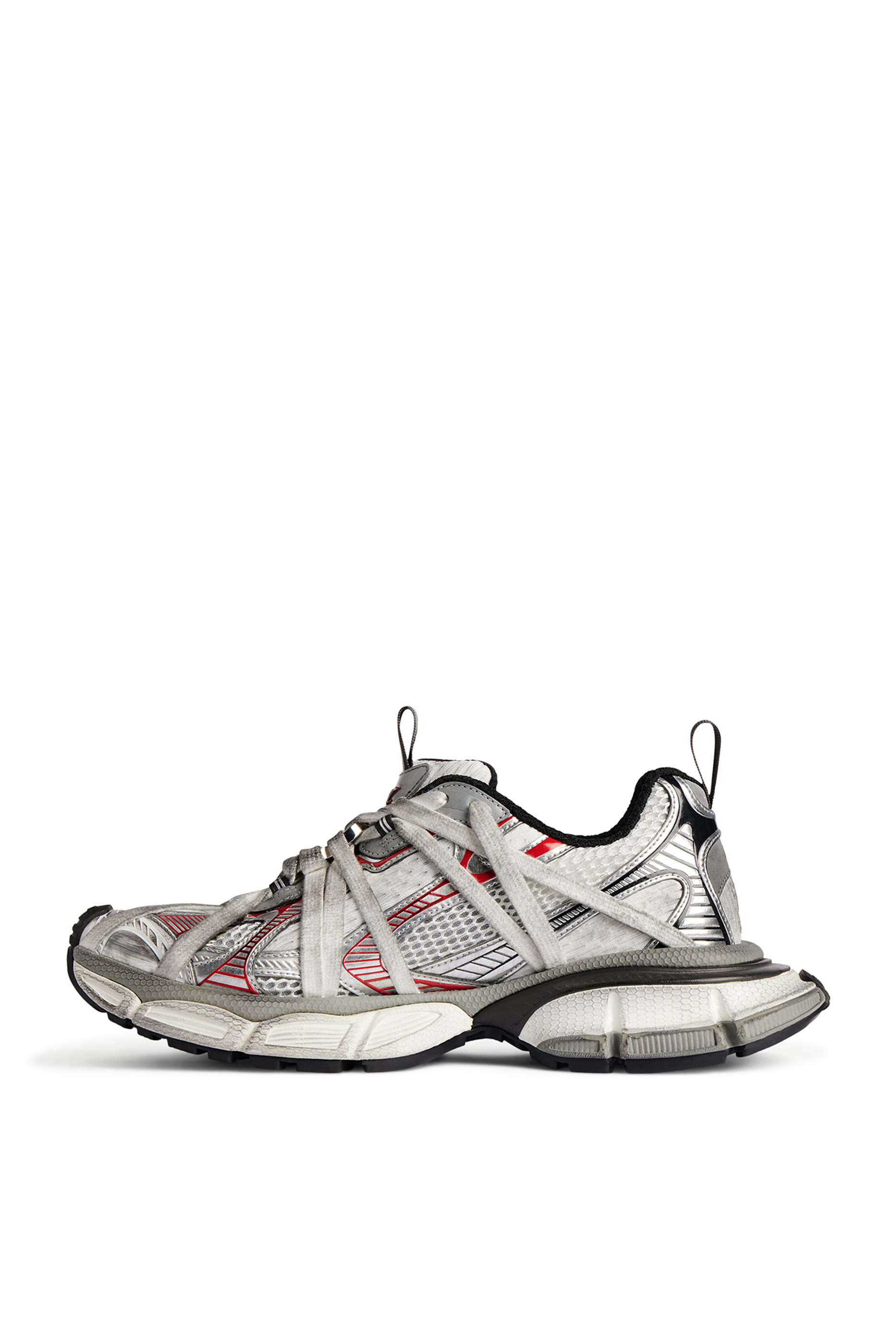 سنيكرز بأربطة كبيرة 3XL مزين بشعار الماركة للرجال 