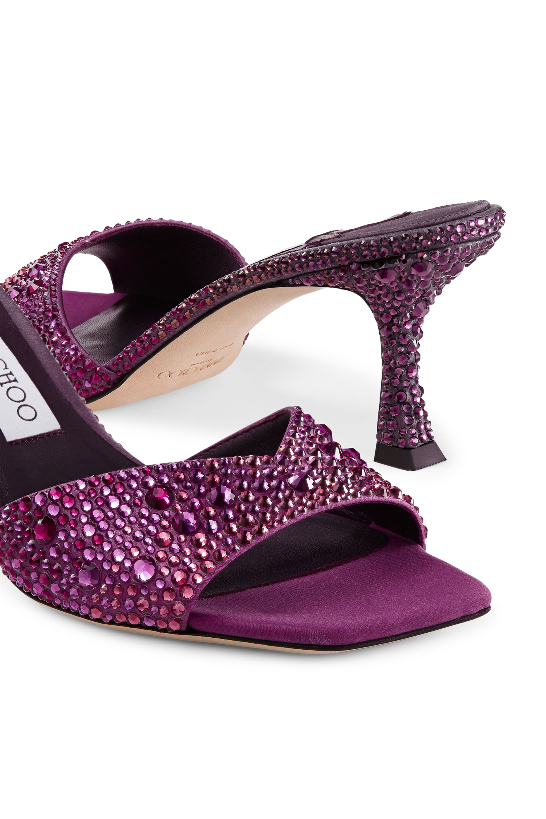 حذاء سكاي 70 مفتوح من الخلف بكريستال