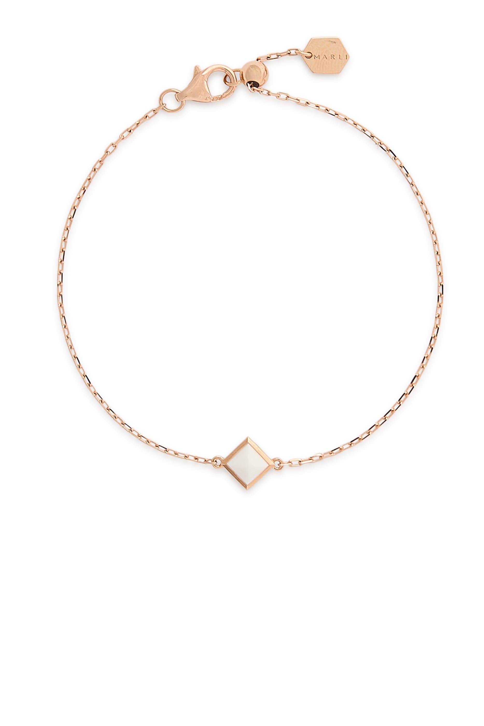 سوار كليو بحلية بتصميم هرمي، ذهب وردي عيار 18