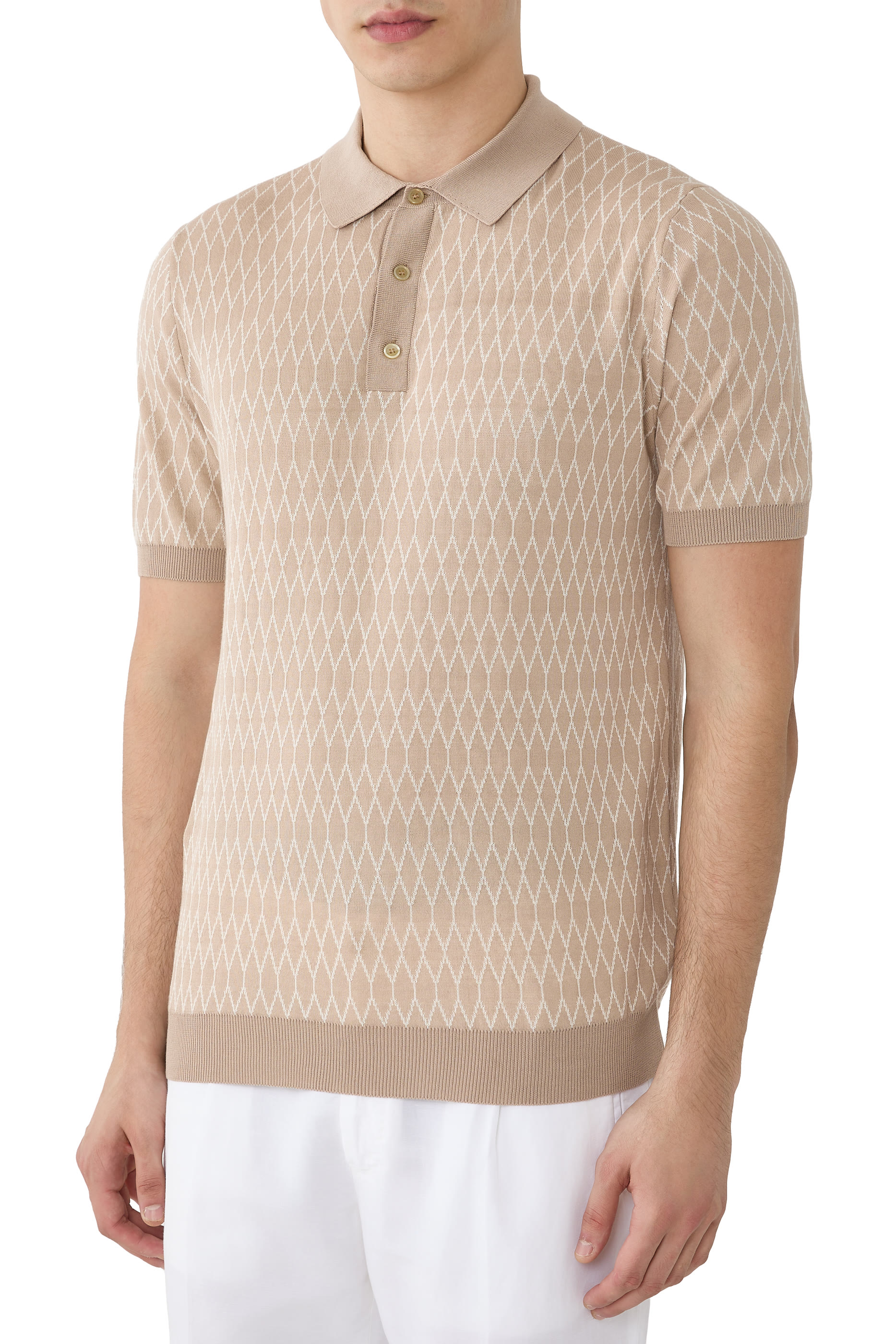 قميص بولو بصف أزرار