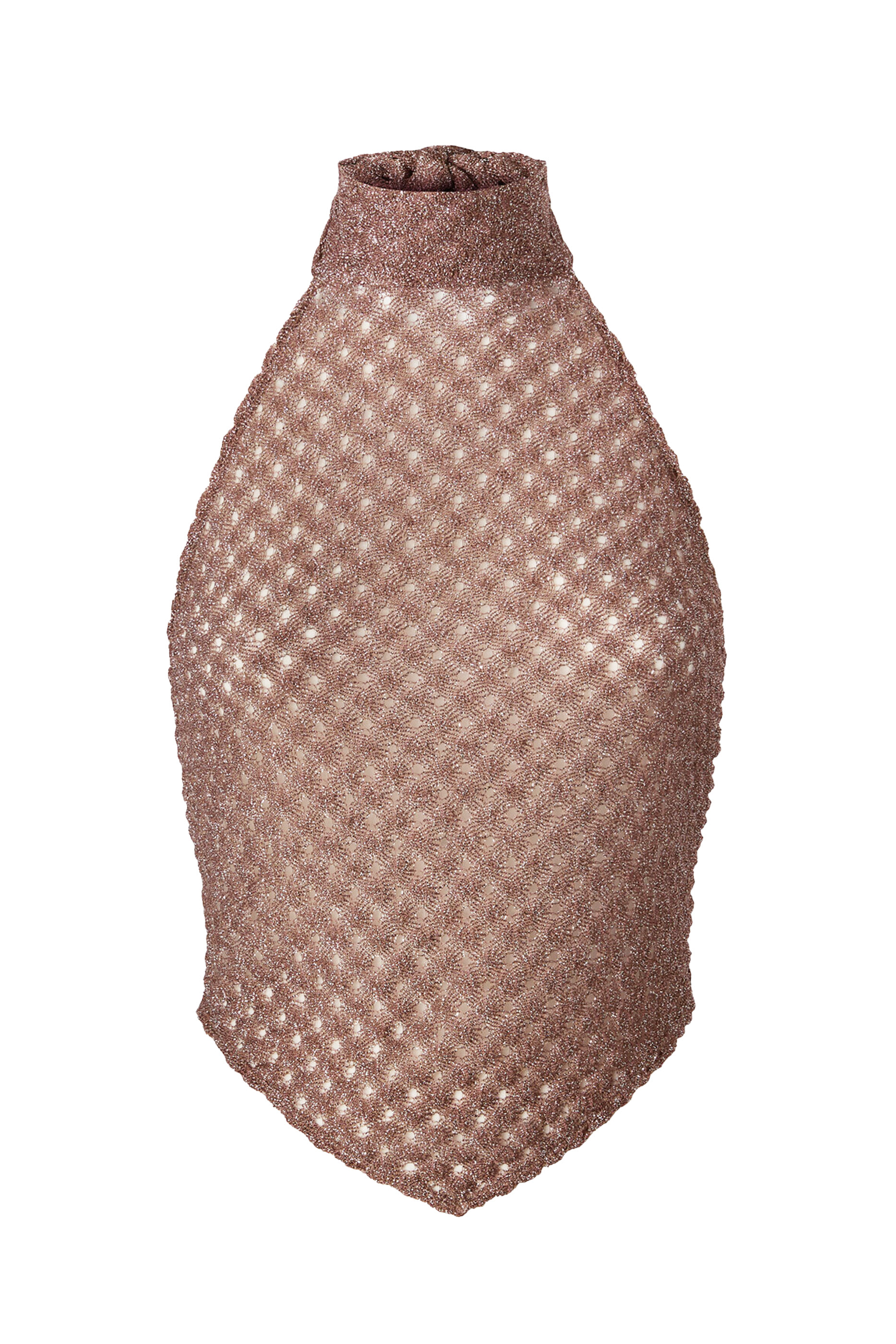 بلوزة منسوجة برباط حول الرقبة لاميه