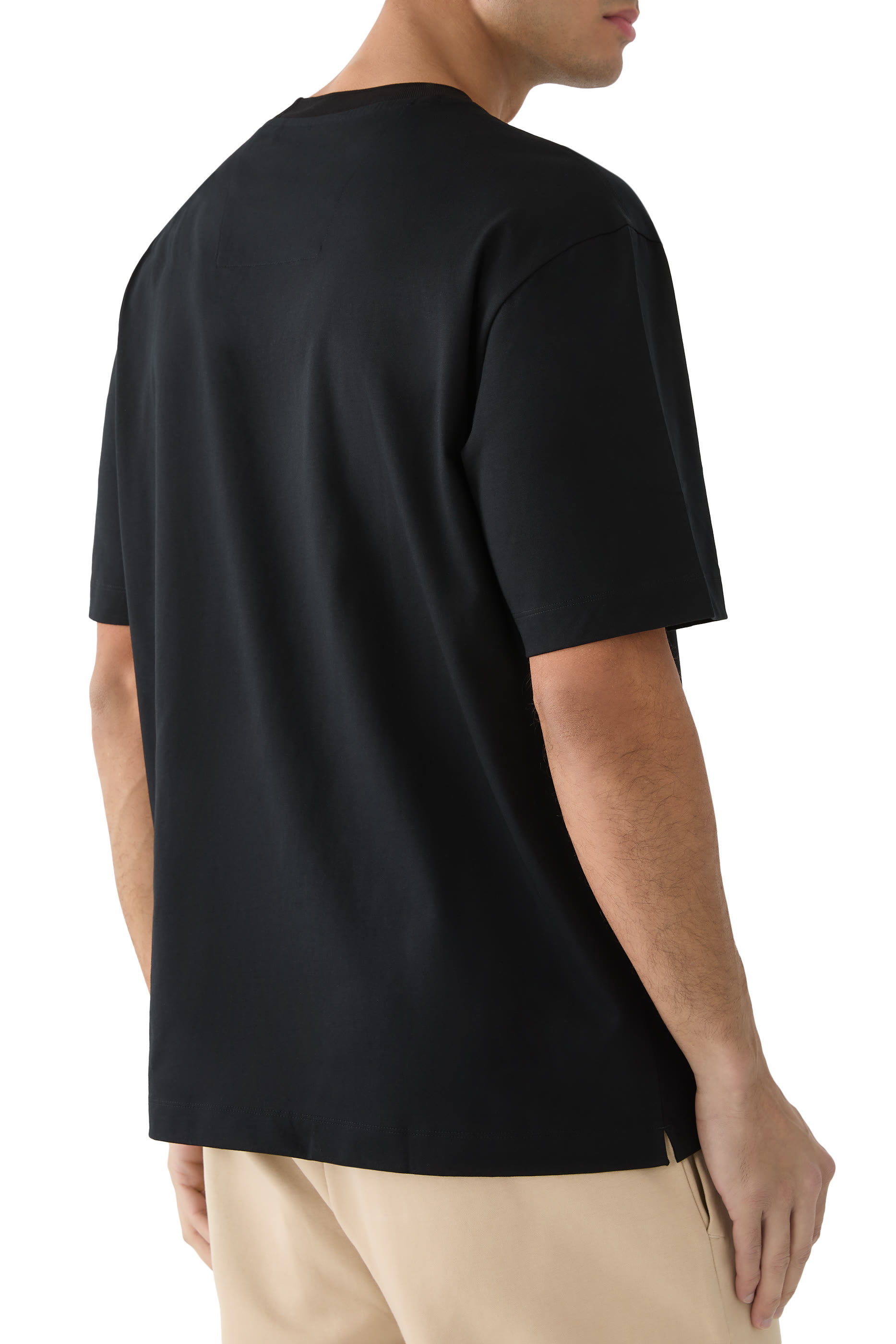 تيشيرت بشعار حرفي الماركة قطن ممرسر