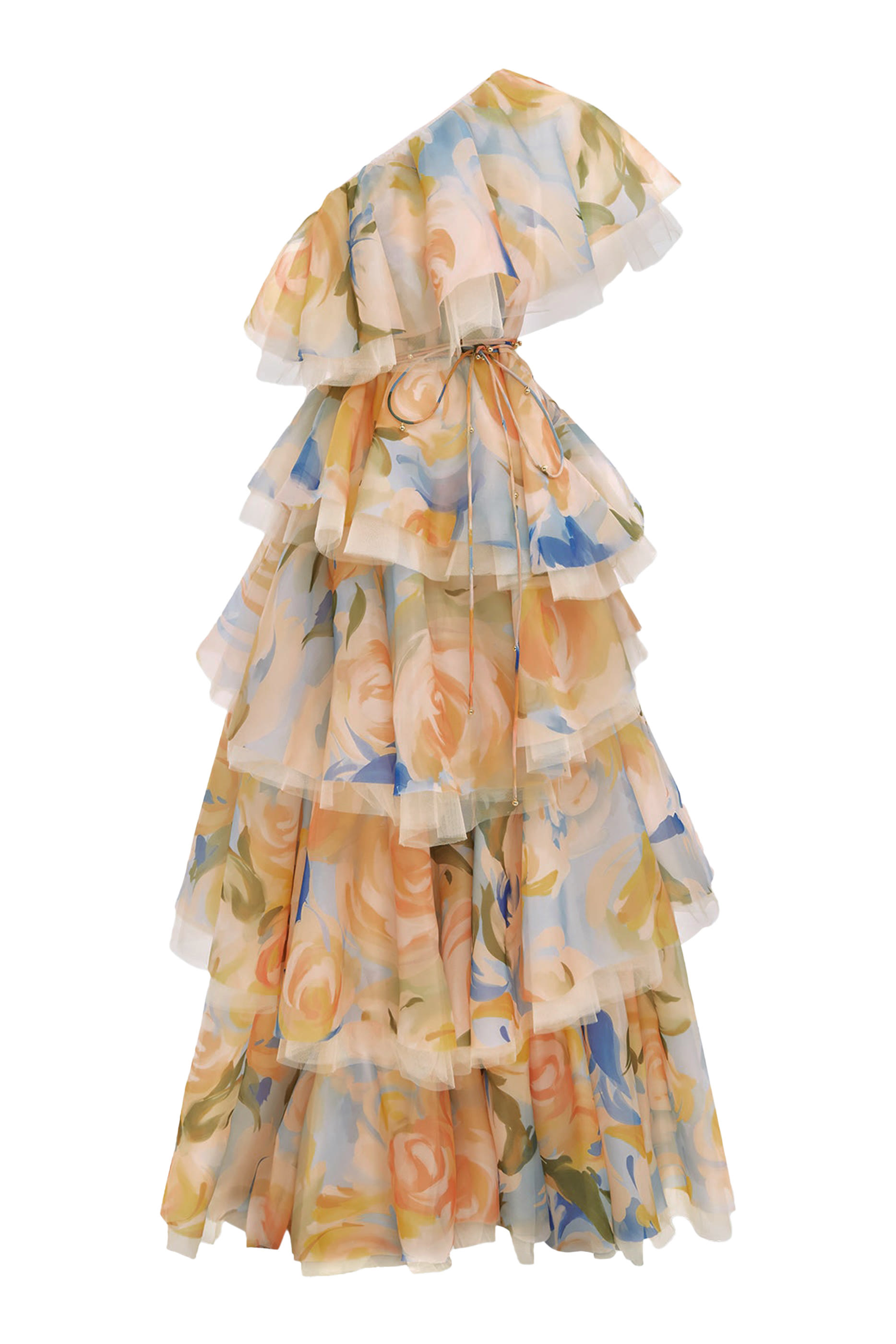 فستان بالوما كشكش بكتف مكشوف