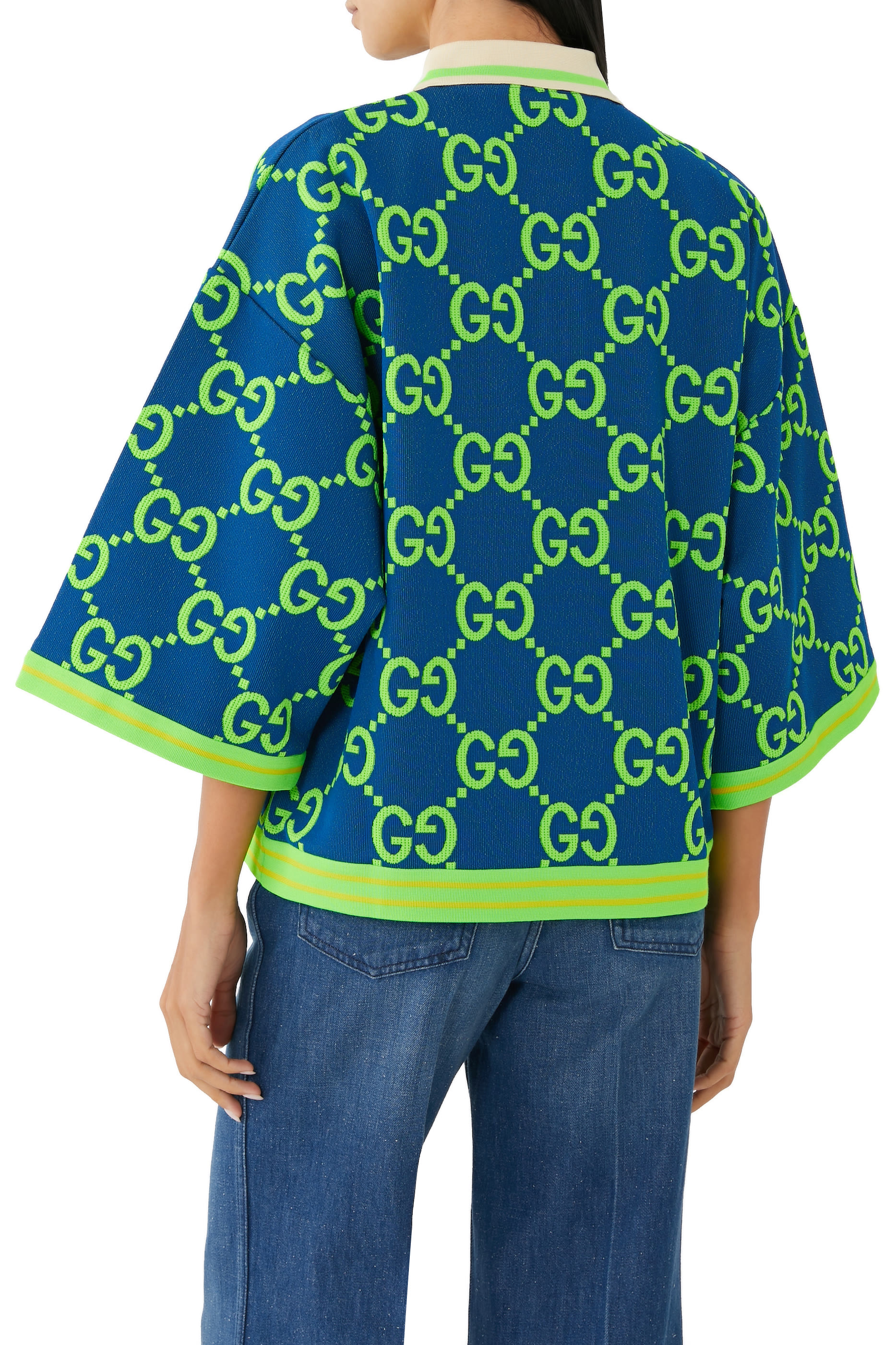 قميص بولو قصير بحرفي شعار الماركة