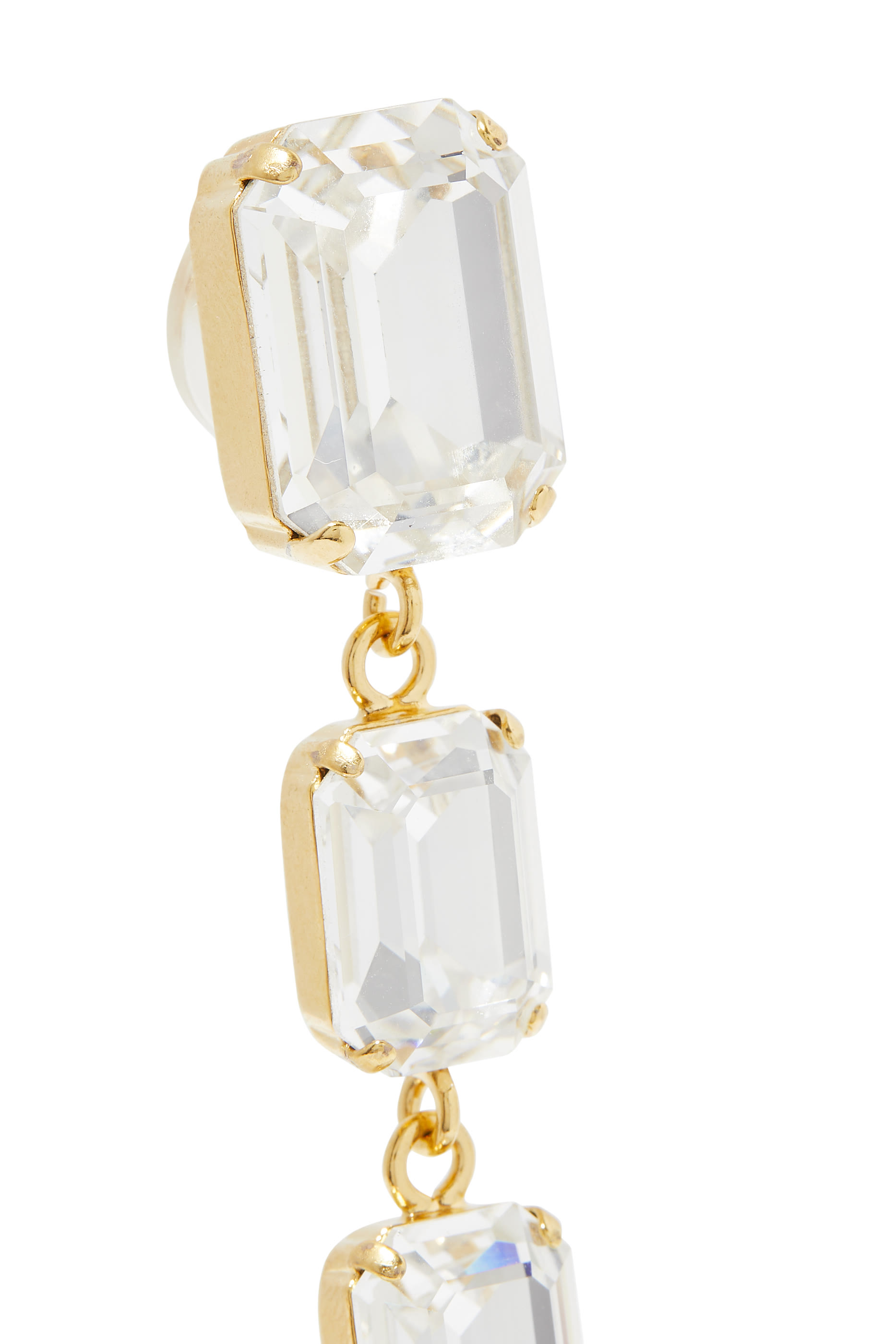 أقراط ليديا طويلة نحاس مطلي بذهب عيار 18