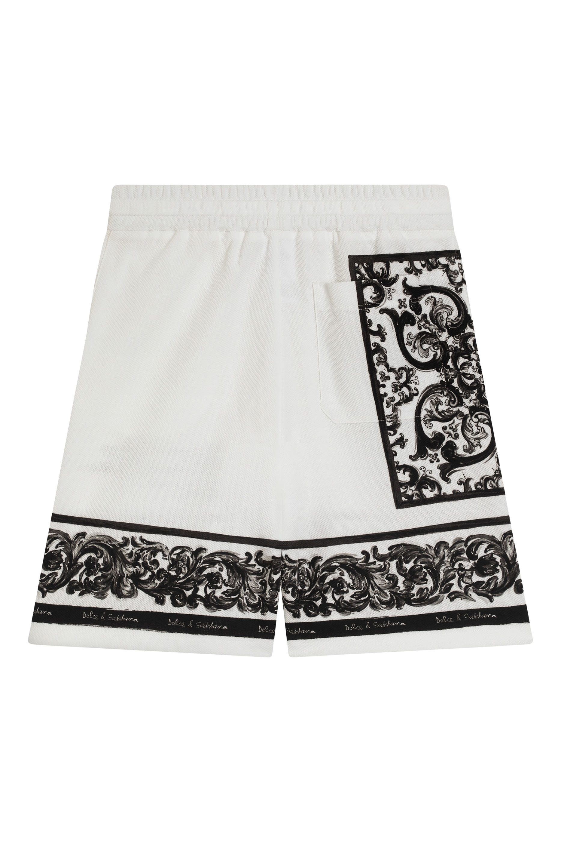 شورت برمودا بنقشة مايوليكا بيكيه مزدوج للأطفال